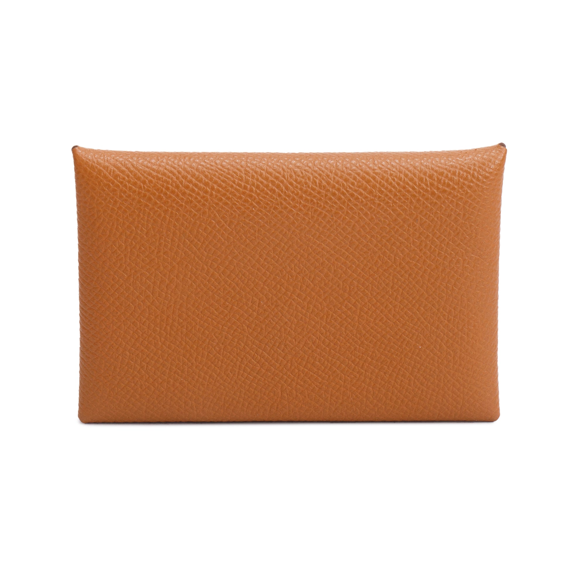 Hermes 2023 Gold Epsom Calvi Card Holder w/ Box & Receipt