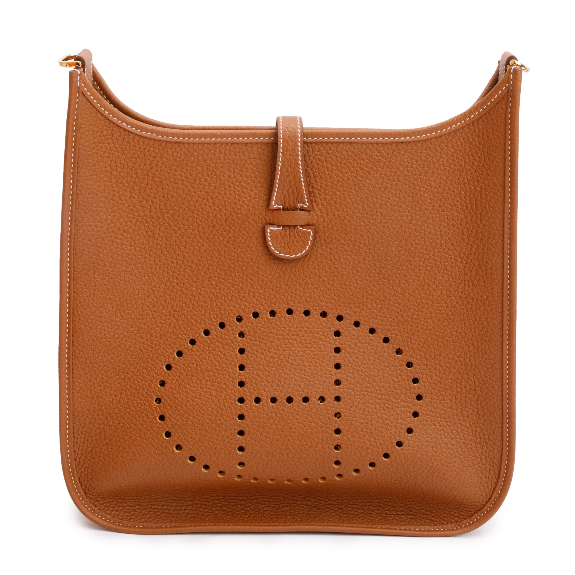 Hermes 2023 Gold Taurillon Clemence Evelyne Poche III 29 Bag w/ Box
