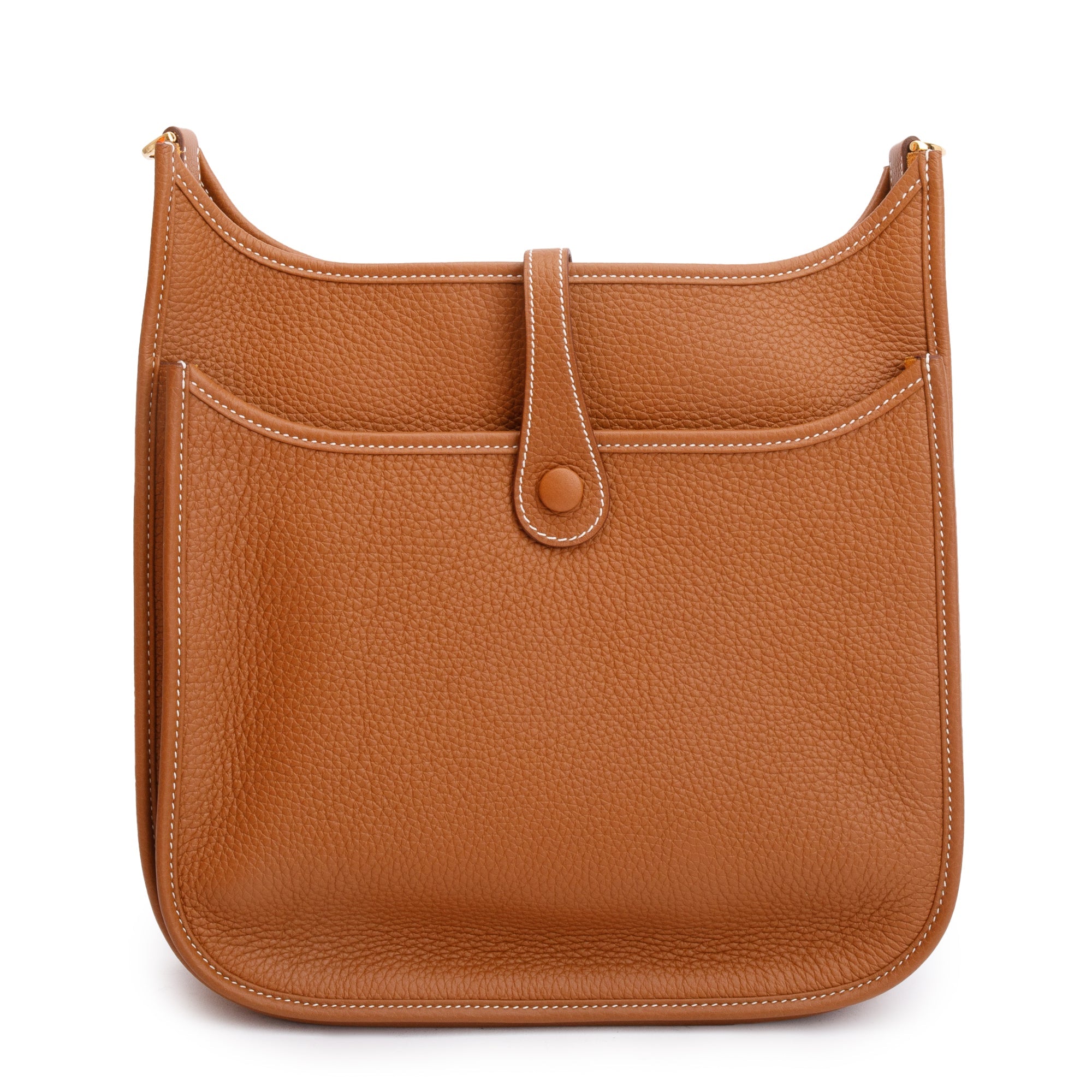 Hermes 2023 Gold Taurillon Clemence Evelyne Poche III 29 Bag w/ Box