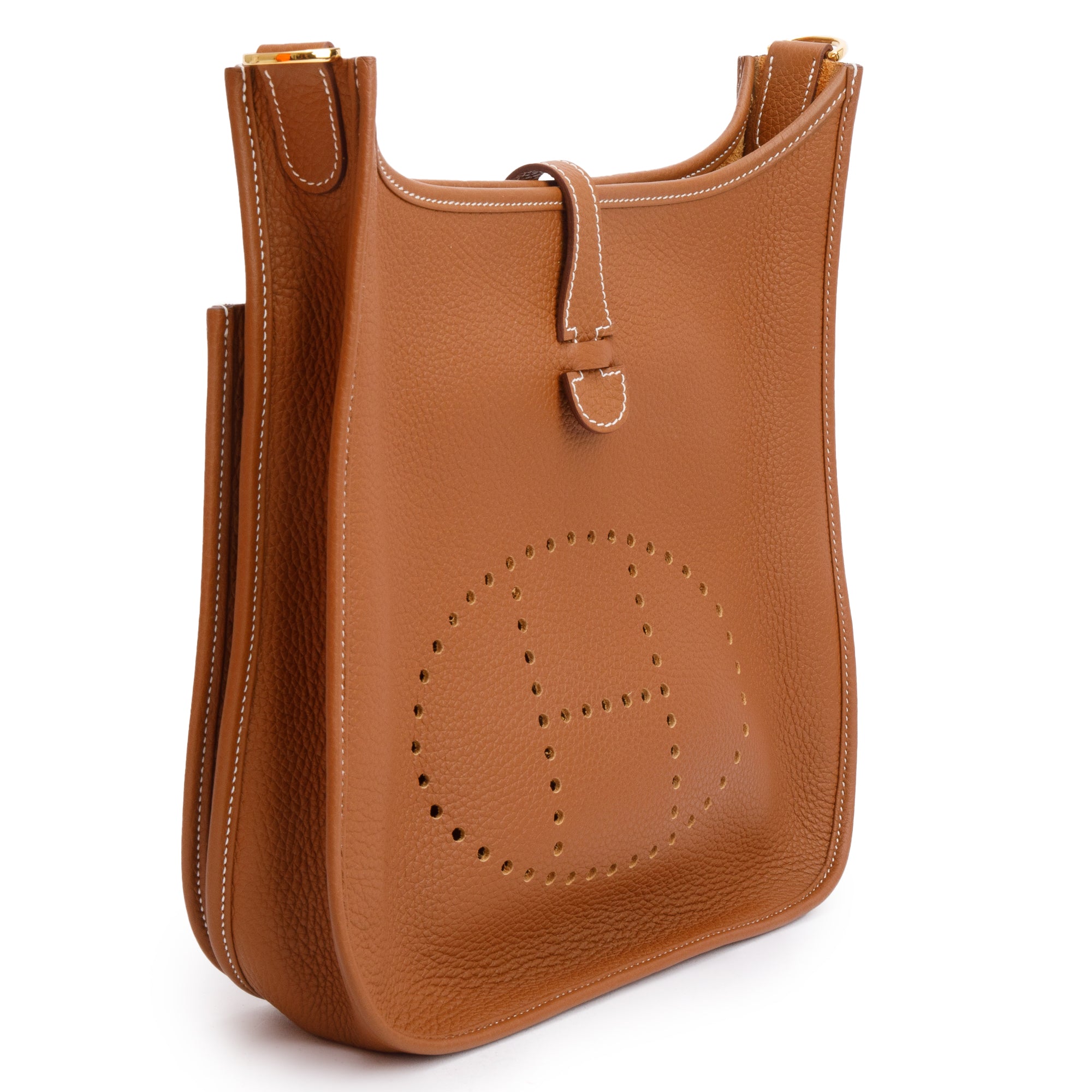 Hermes 2023 Gold Taurillon Clemence Evelyne Poche III 29 Bag w/ Box