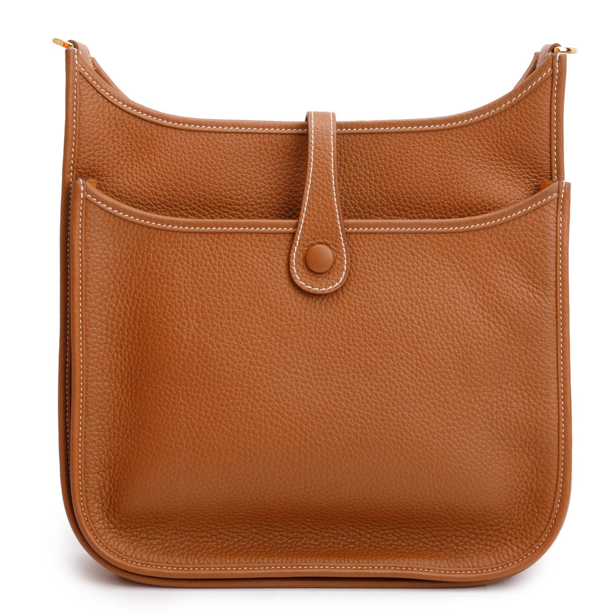 Hermes 2023 Gold Taurillon Clemence Evelyne Poche III 29 Bag w/ Box