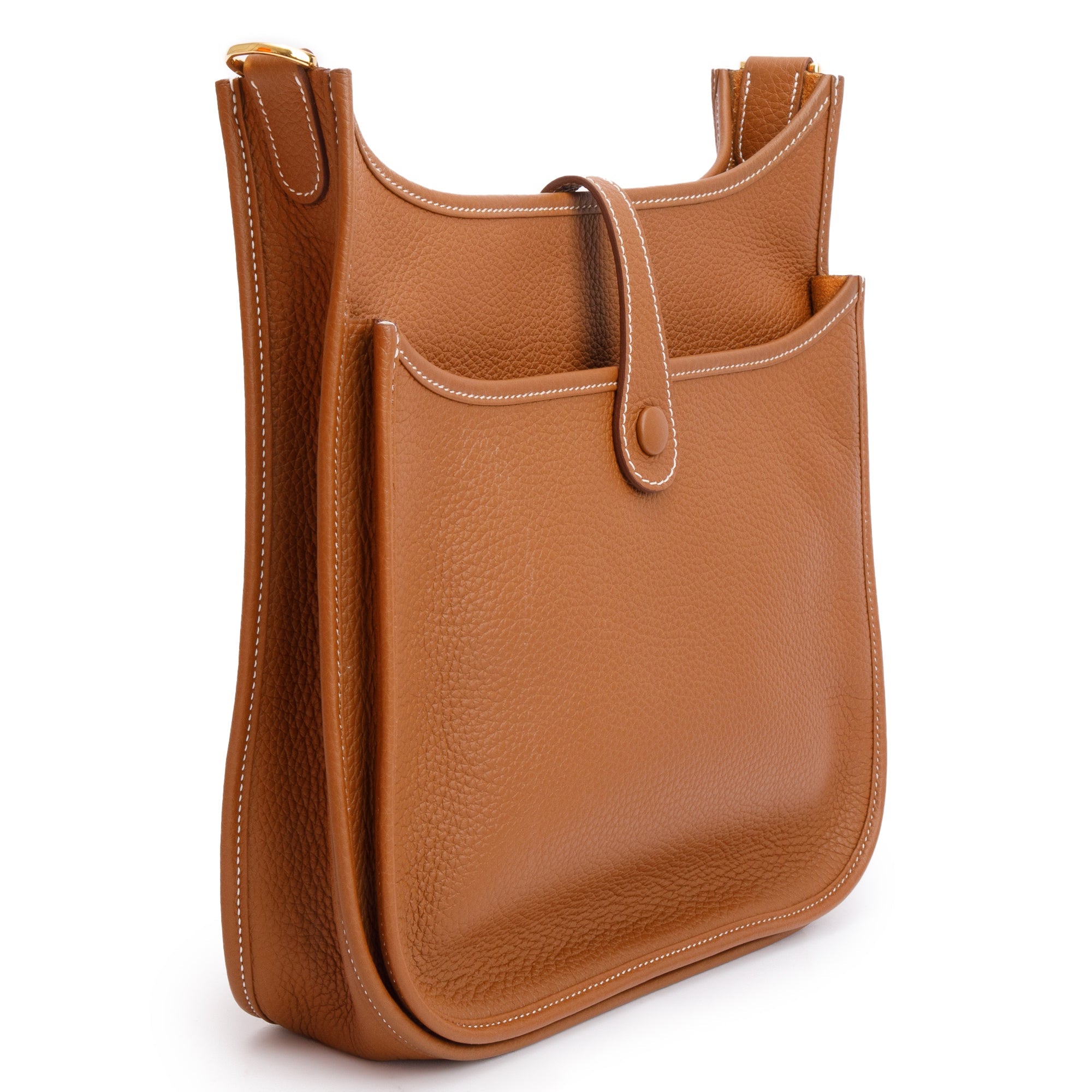 Hermes 2023 Gold Taurillon Clemence Evelyne Poche III 29 Bag w/ Box