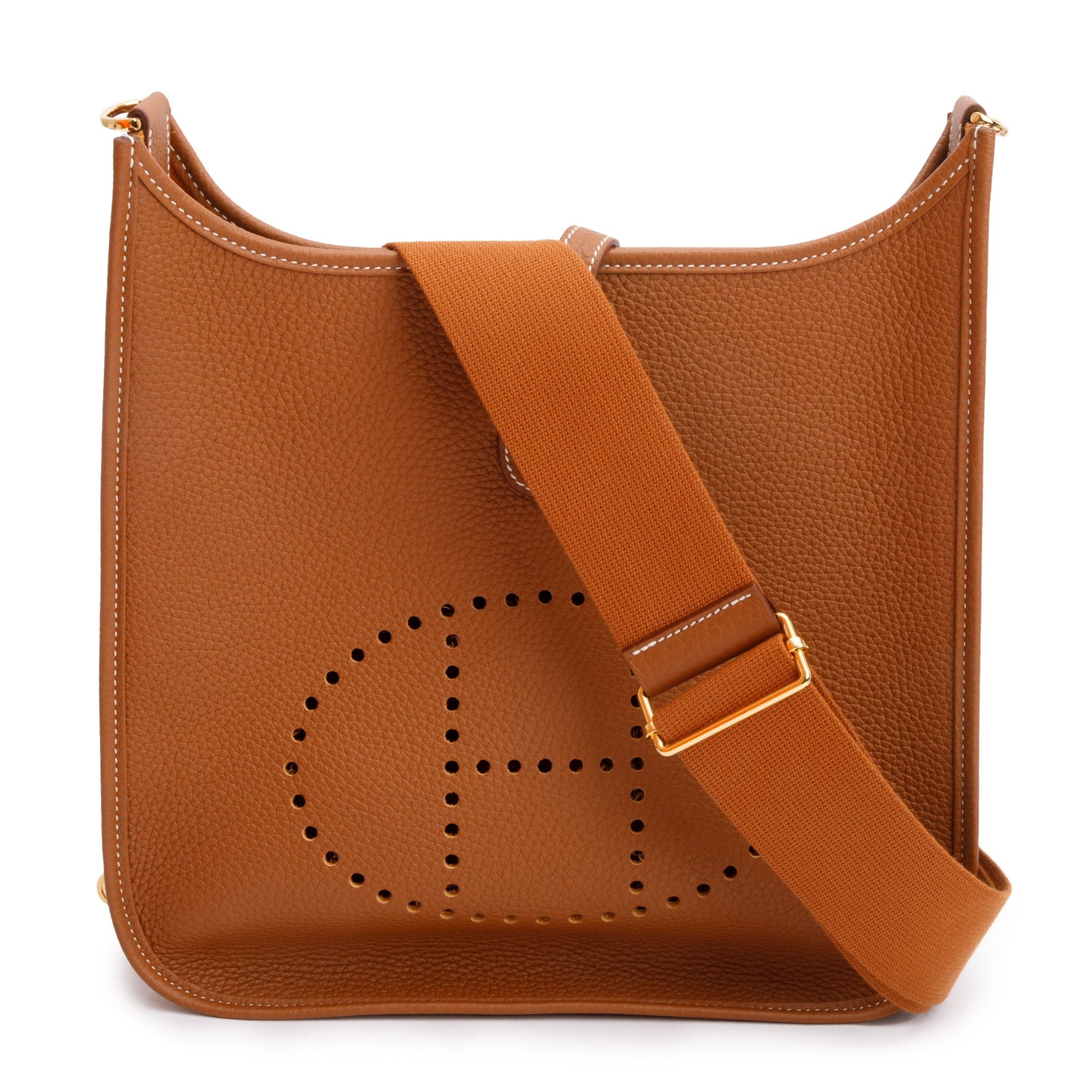 Hermes 2023 Gold Taurillon Clemence Evelyne Poche III 29 Bag w/ Box