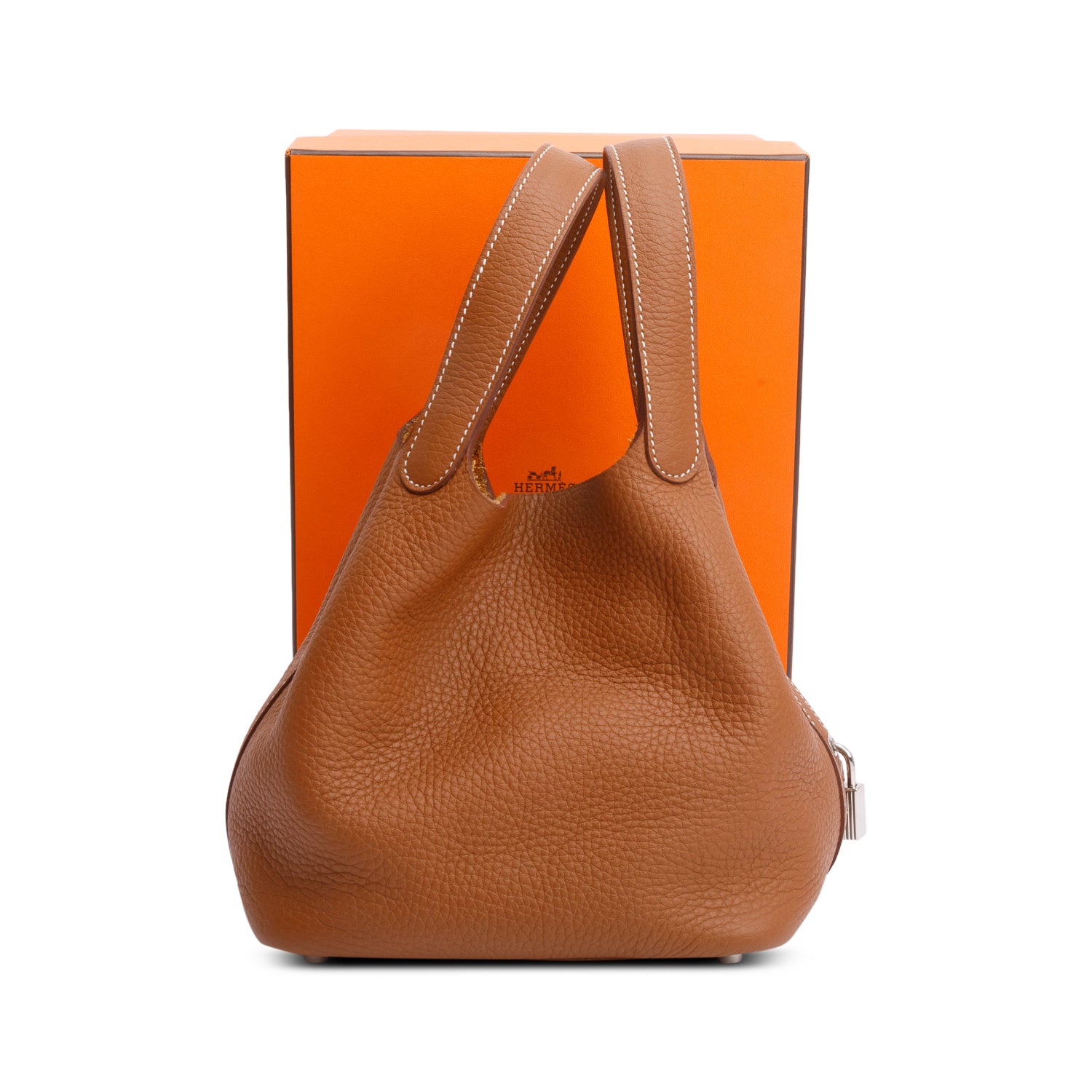 Hermes 2023 Gold Taurillon Clemence Picotin Lock 18 w/ Box