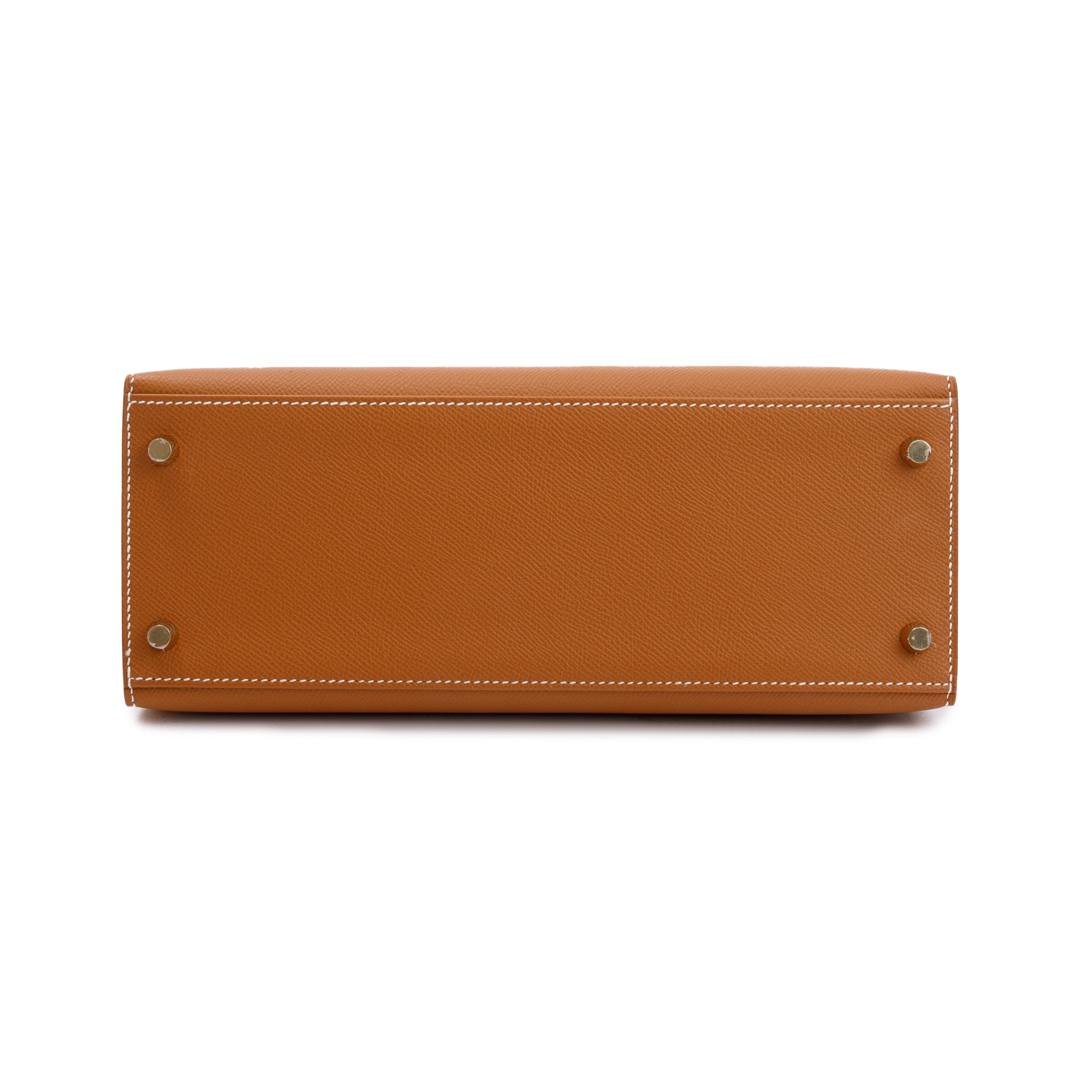 Hermes 2023 Gold Veau Epsom Kelly II Sellier 28 w/ Box & Receipt