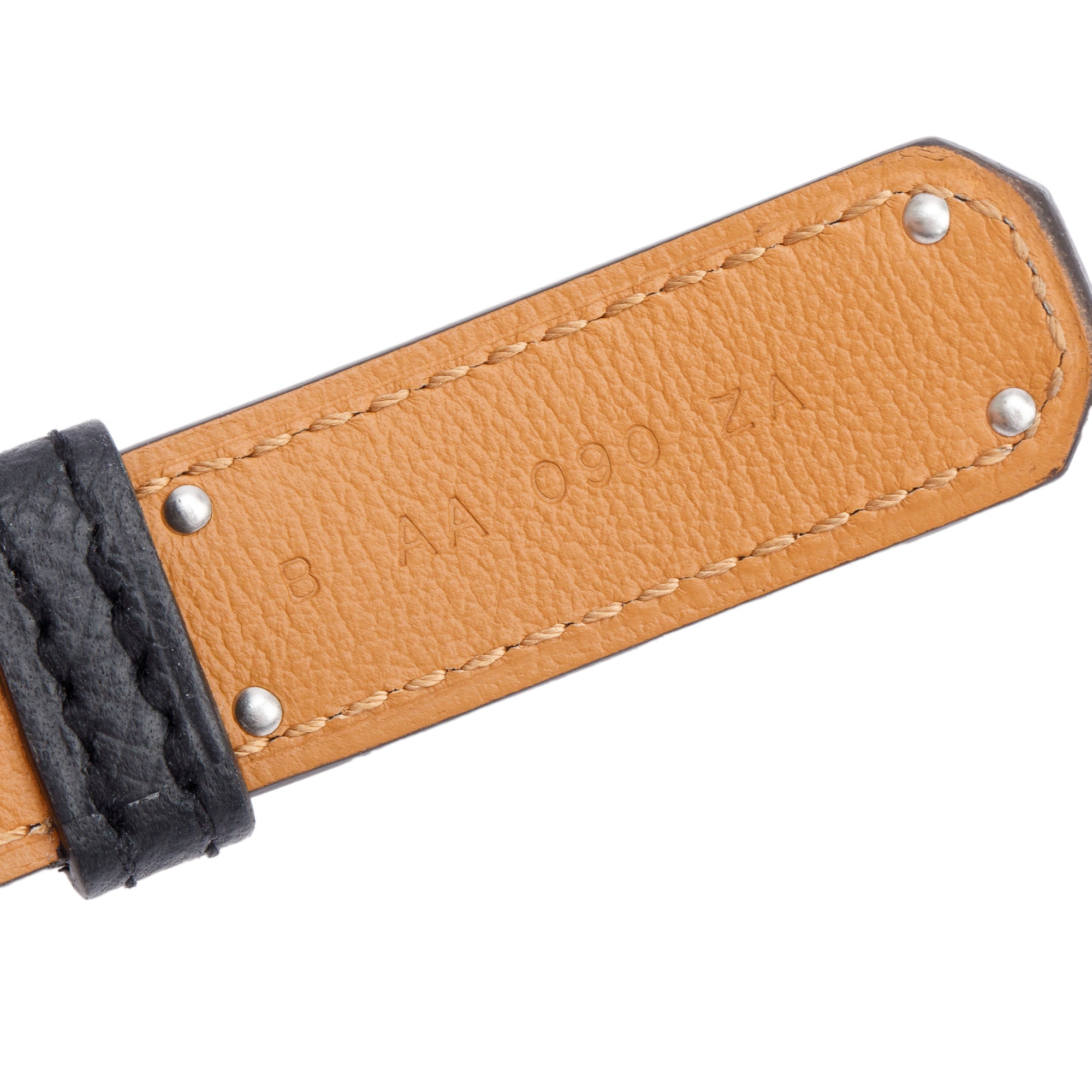 Hermes 2023 Noir Epsom Leather Kelly 18 Belt w/ Box