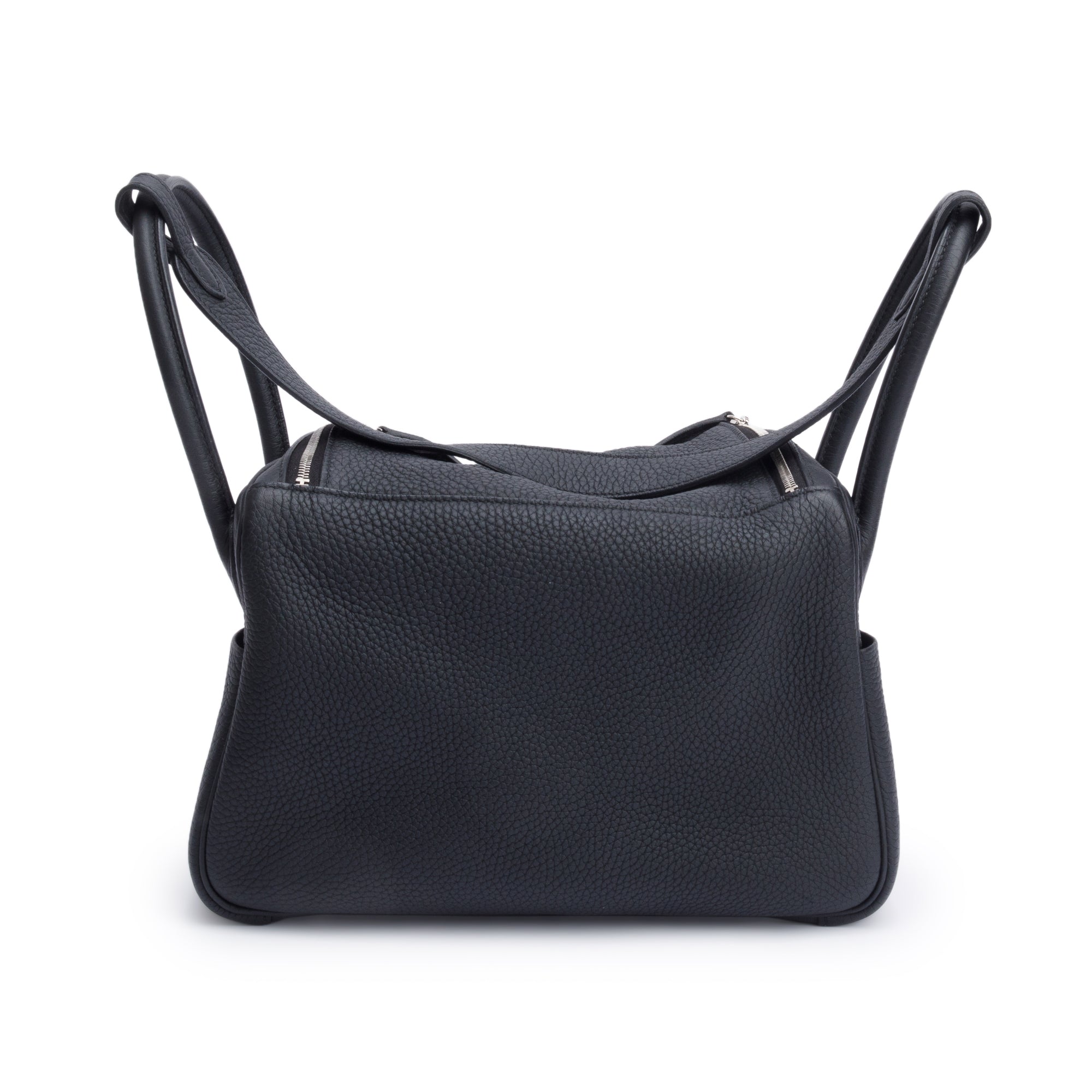 Hermes 2023 Noir Taurillon Clemence Leather Lindy 26