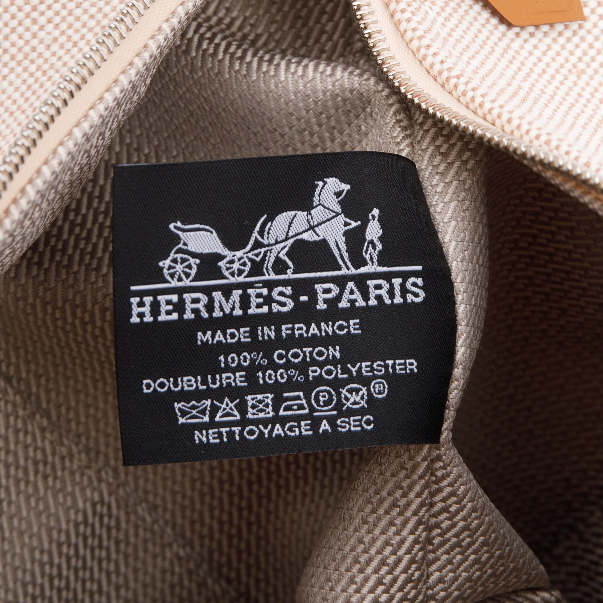 Hermes 2023 Small Beige/Orange Toile Bride-A-Brac Case w/ Box & Receipt