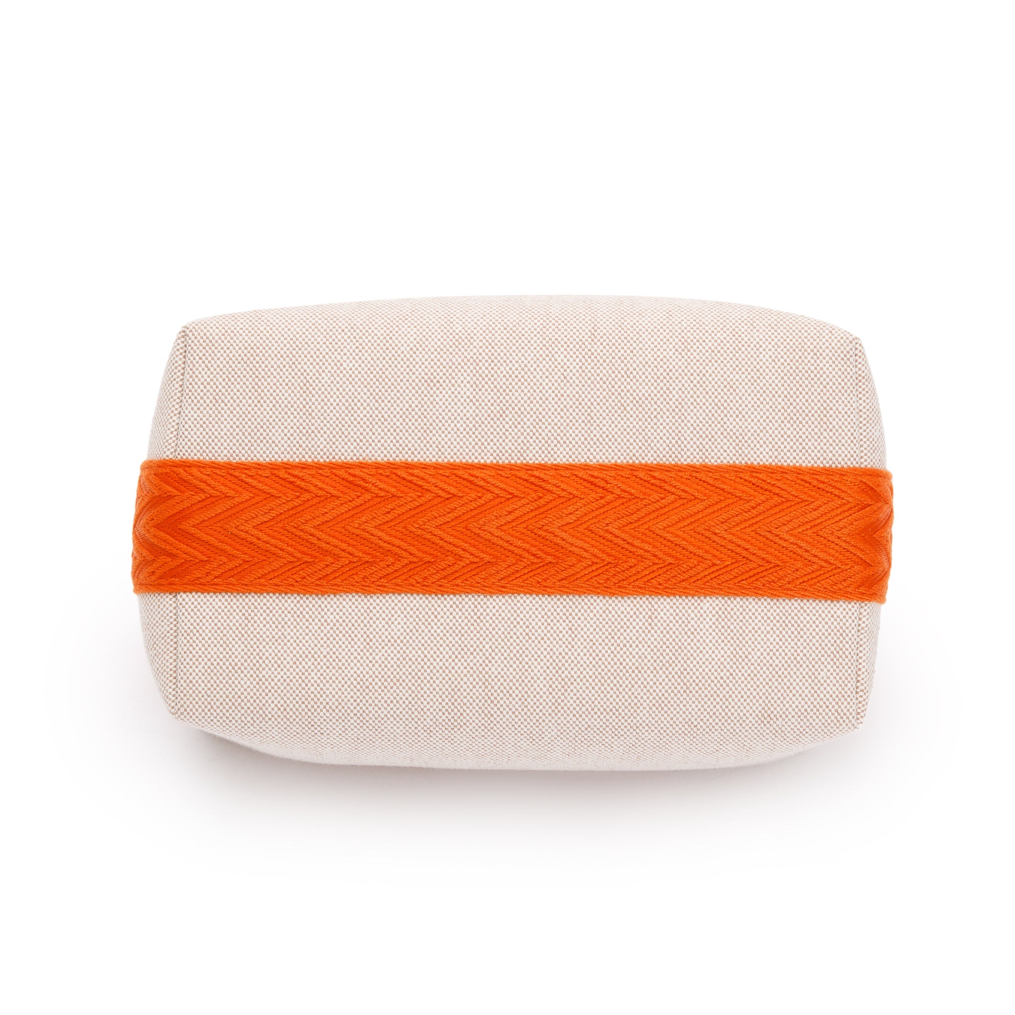 Hermes 2023 Small Beige/Orange Toile Bride-A-Brac Case w/ Receipt