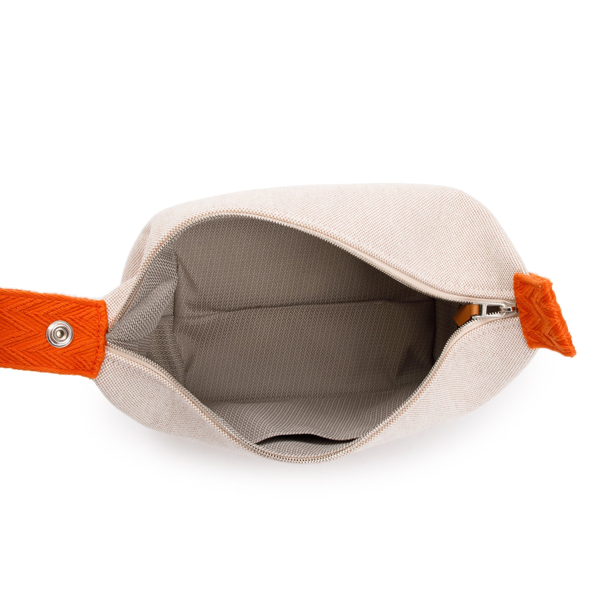 Hermes 2023 Small Beige/Orange Toile Bride-A-Brac Case w/ Receipt