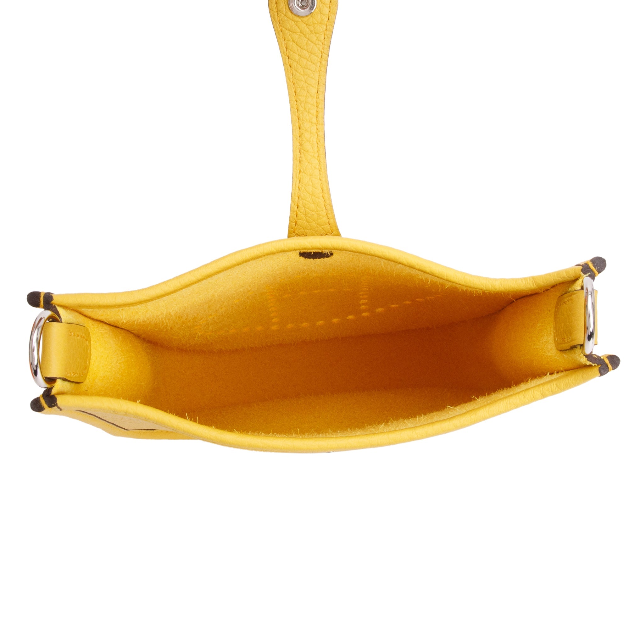 Hermes 2024 Jaune Taurilon Clemence Evelyne TPM 16 w/ Box & Strap