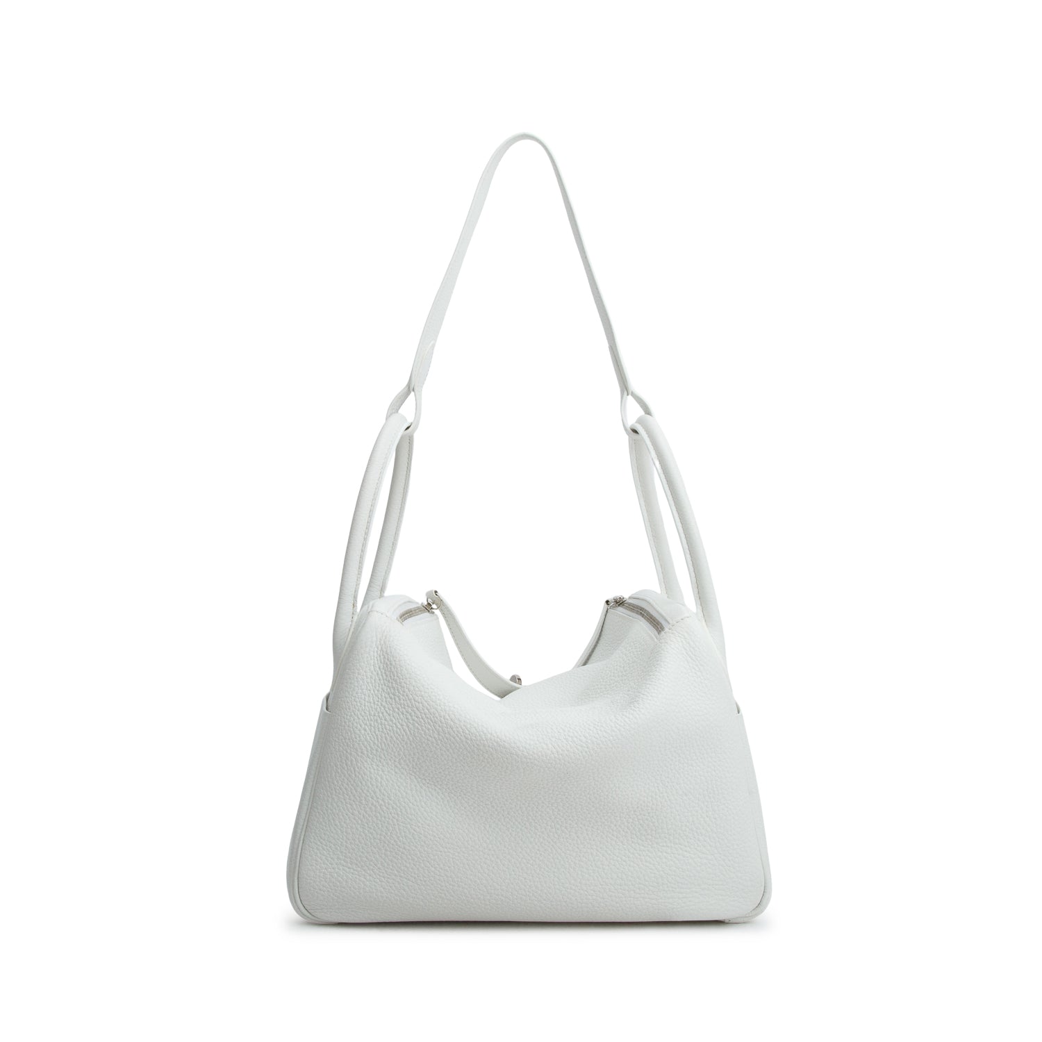 Hermes Blanc Taurillon Clemence Leather Lindy 30