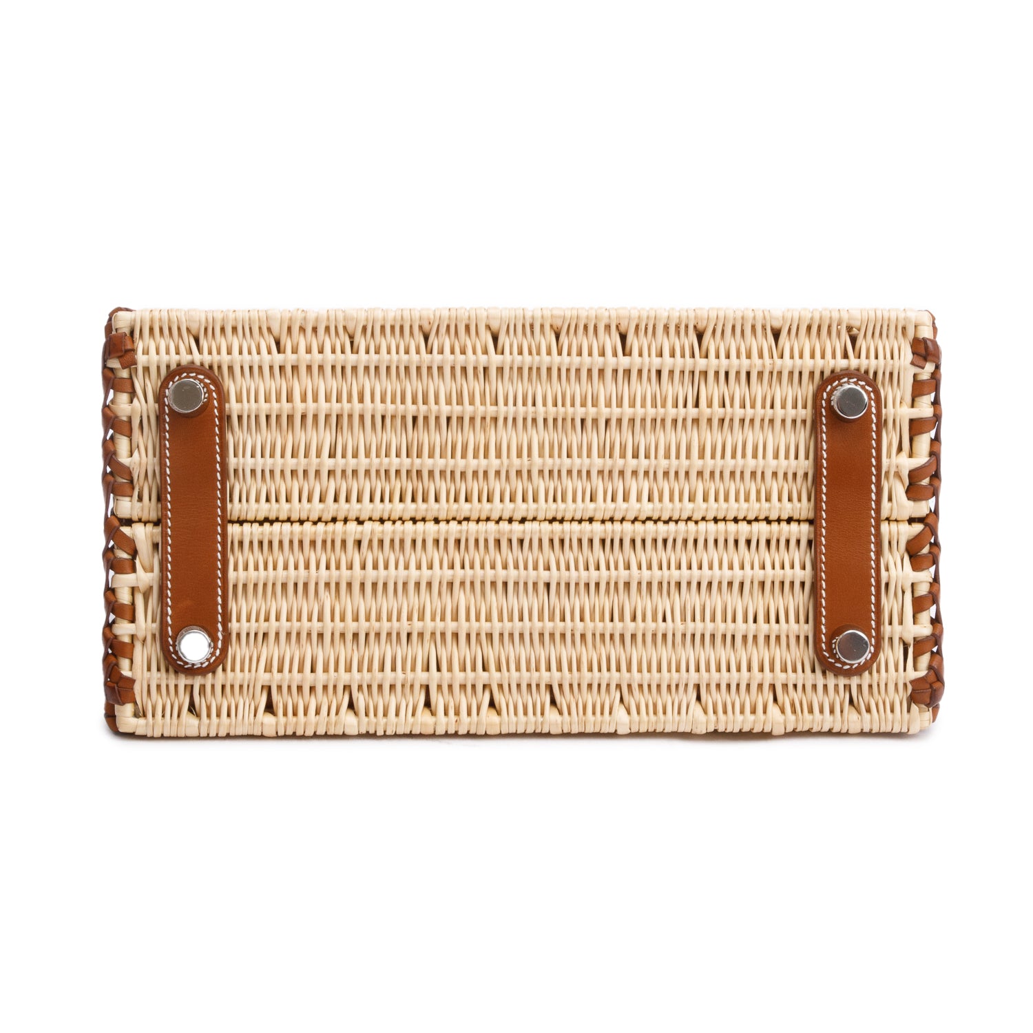 Hermes 2022 Naturel/Fauve Osier Veau Barenia Birkin Picnic 25 w/ Box