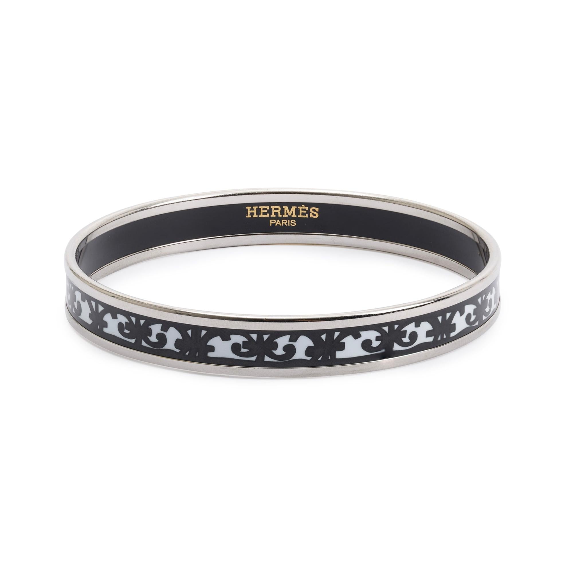 Hermes Balcons du Guadalquivir Narrow Enamel Bangle