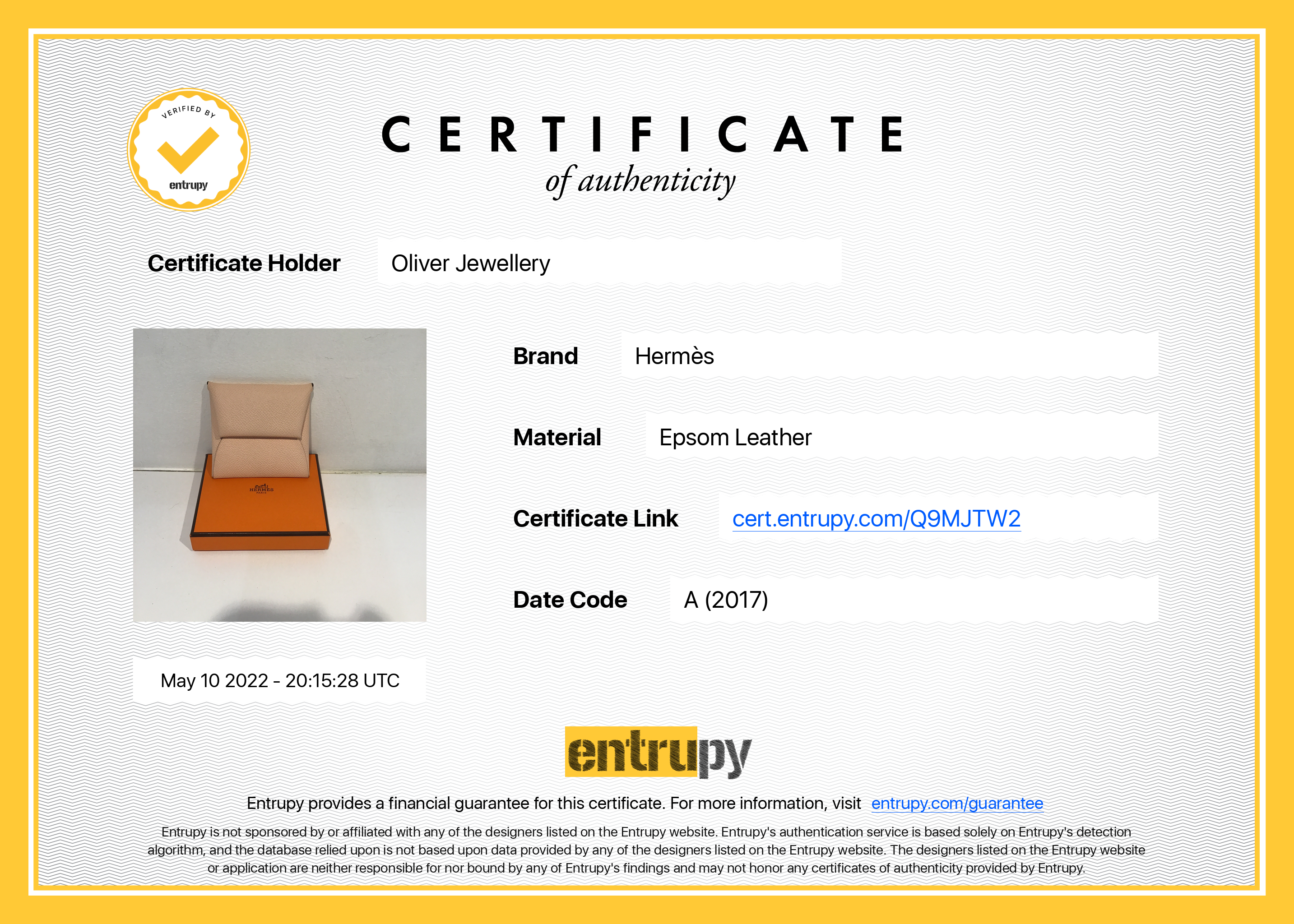 Hermes Bastia Coin Pouch w/ Box