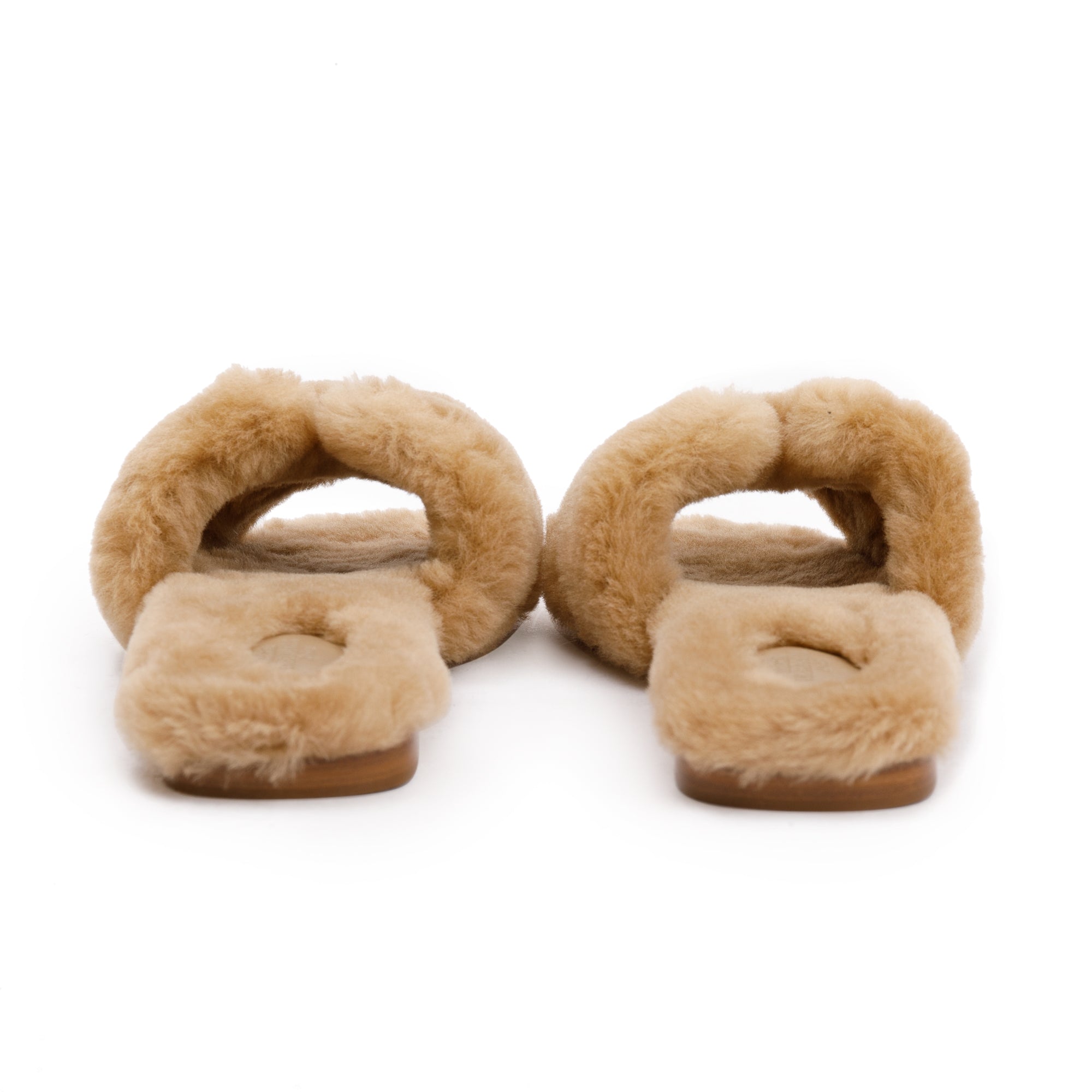 Hermes Beige Argile Peau Lainee Mer Oran Sandals, Size 40 w/ Box