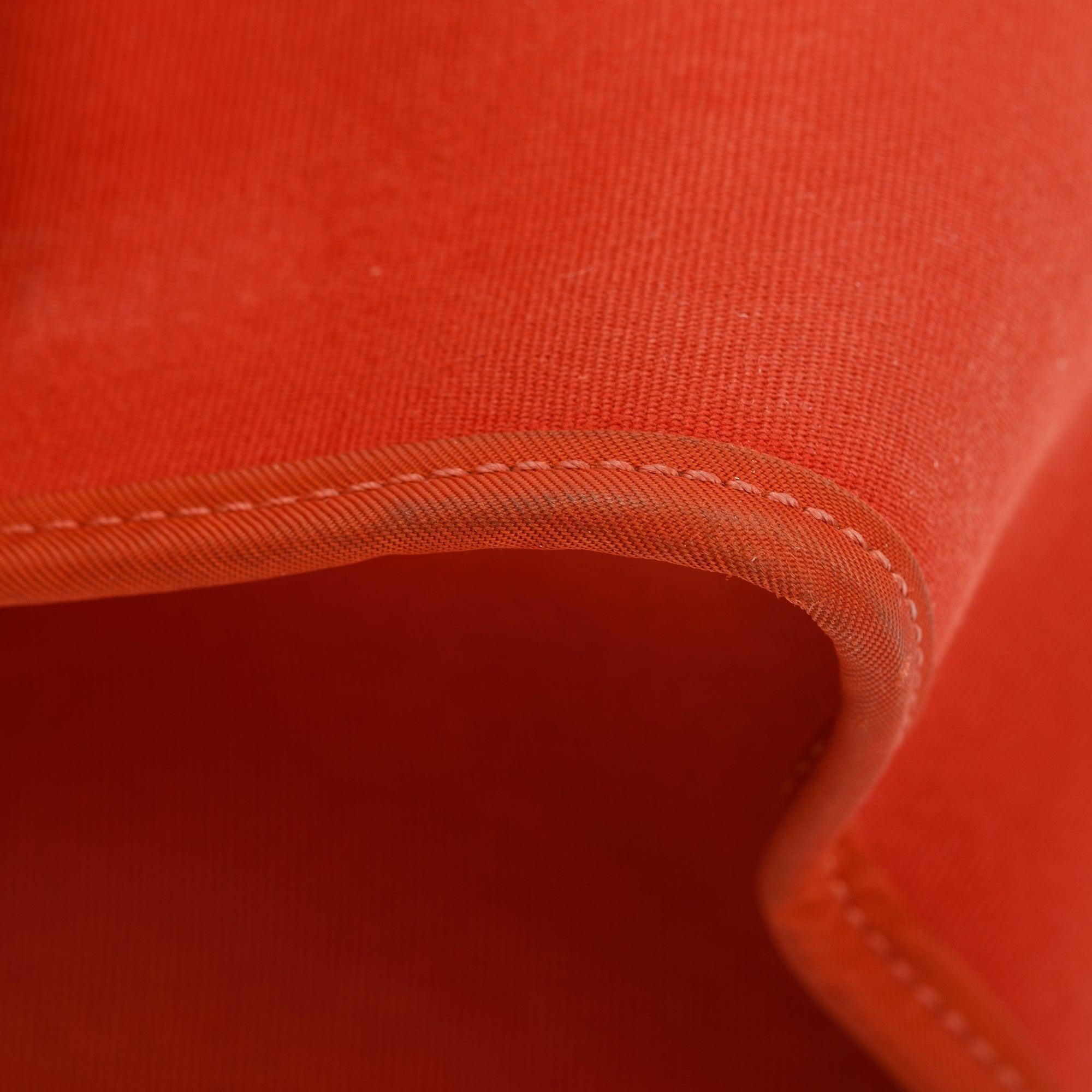 Hermes Beton Rouge Toile Militaire Vache Hunter Herbag Zip 31 w/ Pouch