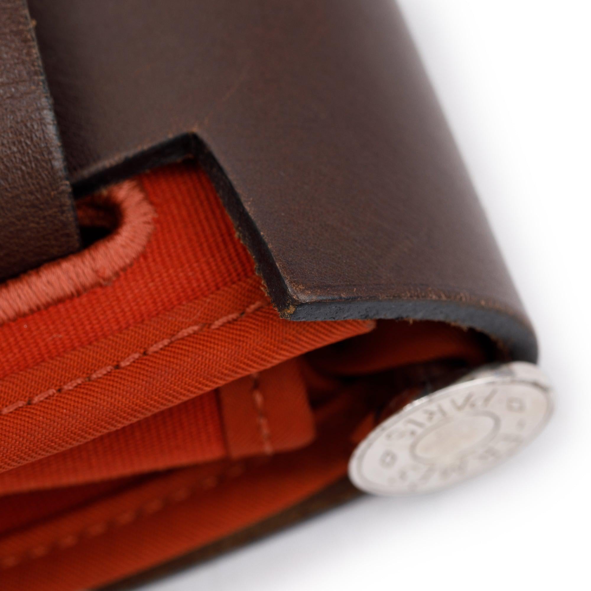 Hermes Beton Rouge Toile Militaire Vache Hunter Herbag Zip 31 w/ Pouch