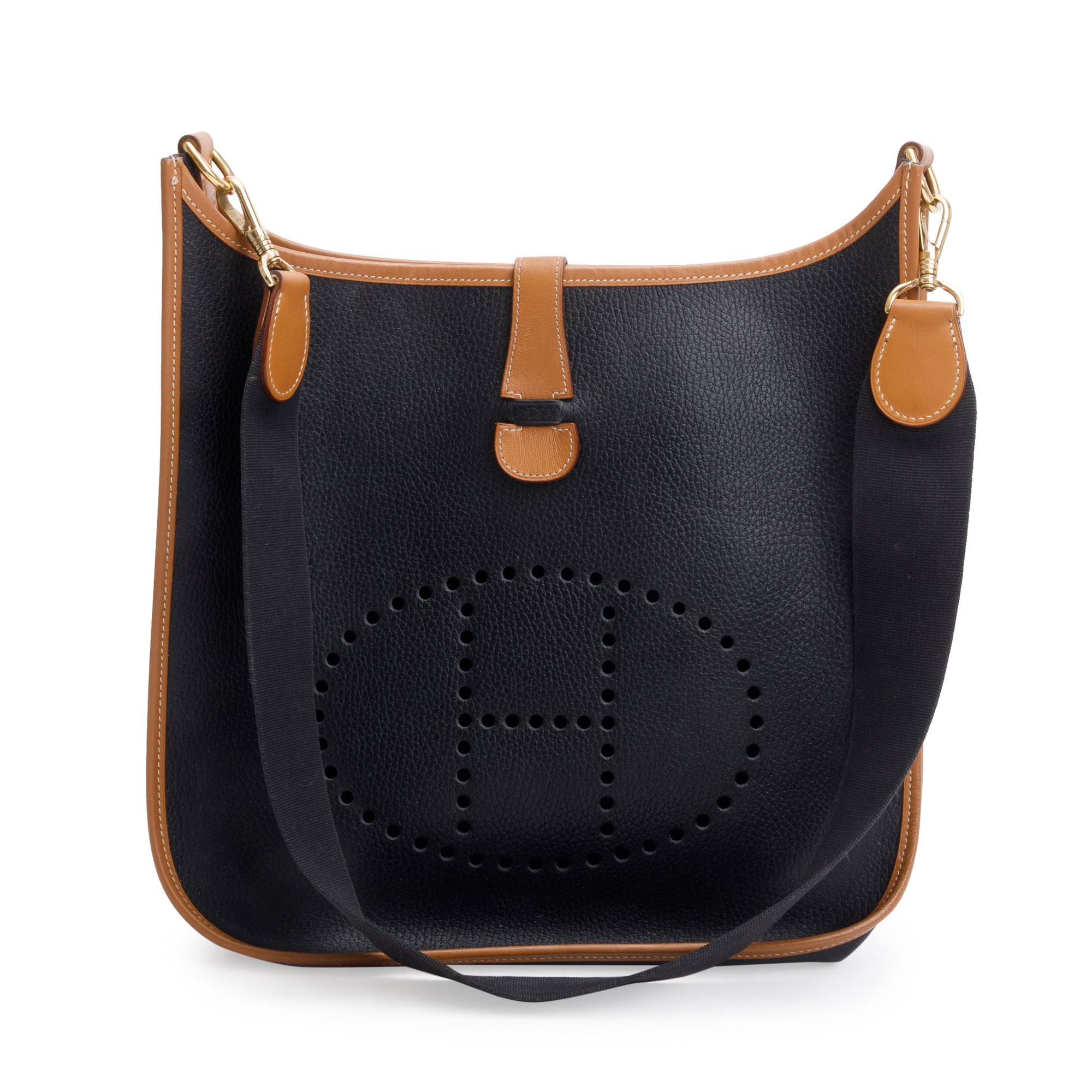 Hermes Black Ardennes Leather Evelyne Gen I GM