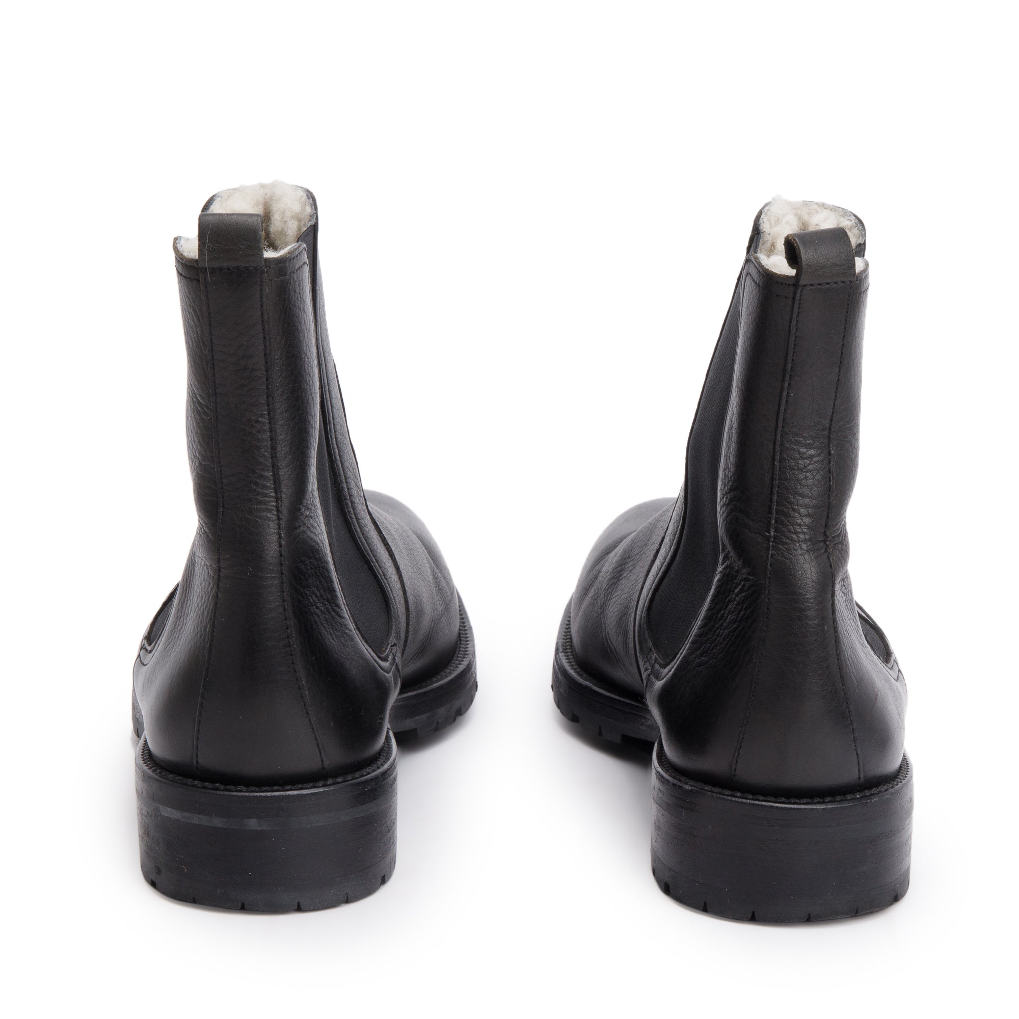 Hermes Black Calfskin Leather Chelsea Ankle Boots, Size 42.5