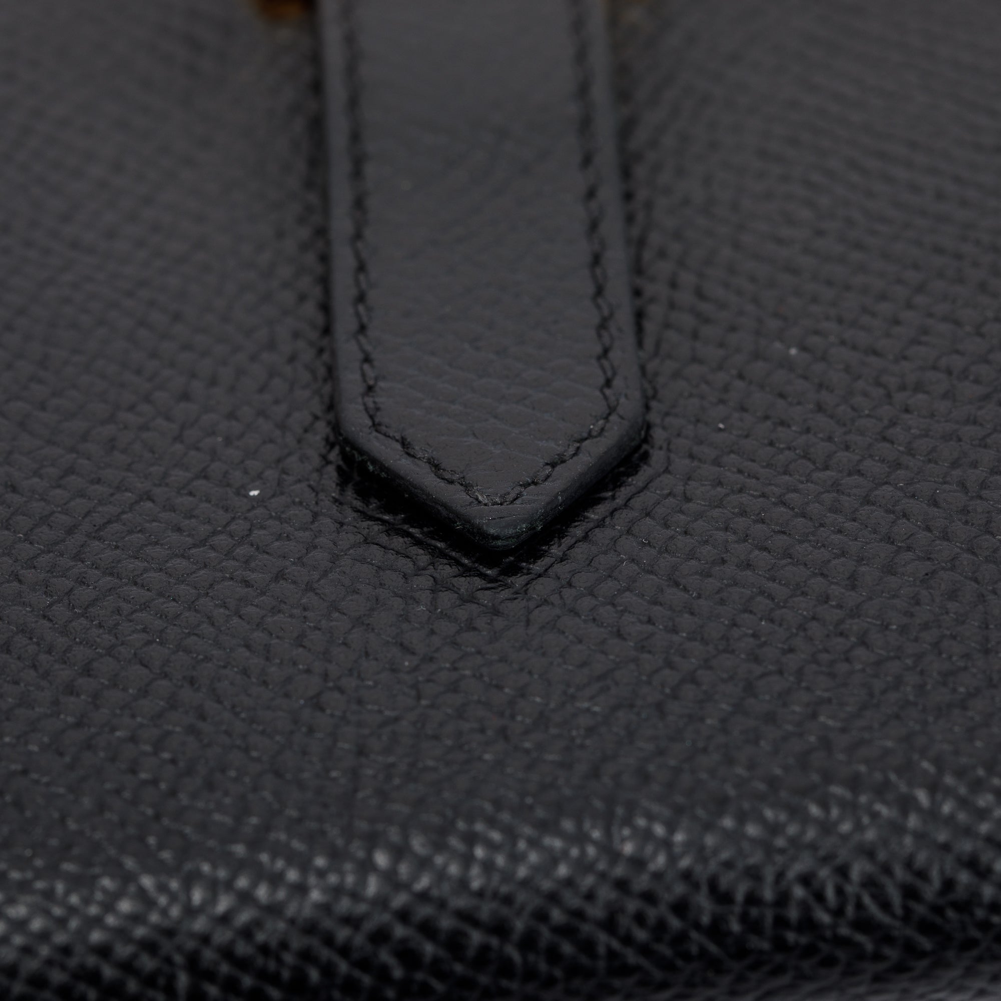 Hermes Black Epsom Leather Bearn Gusset Wallet