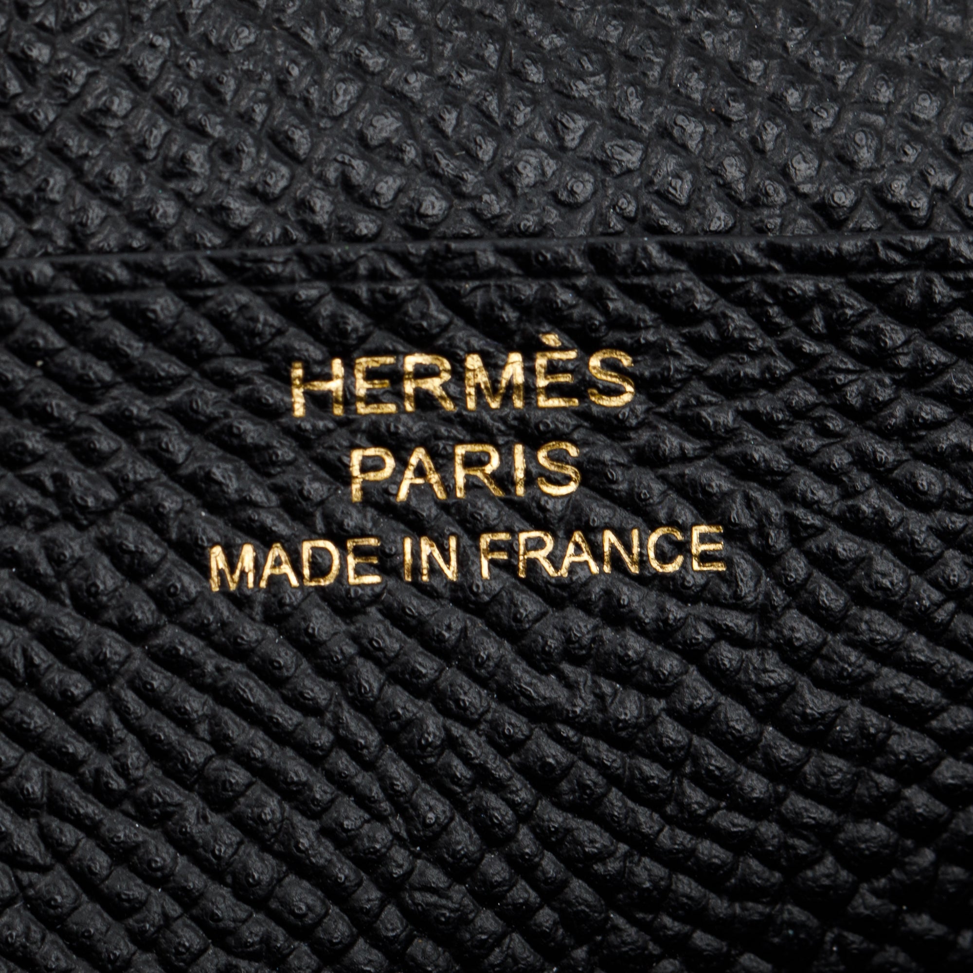 Hermes Black Epsom Leather Bearn Gusset Wallet