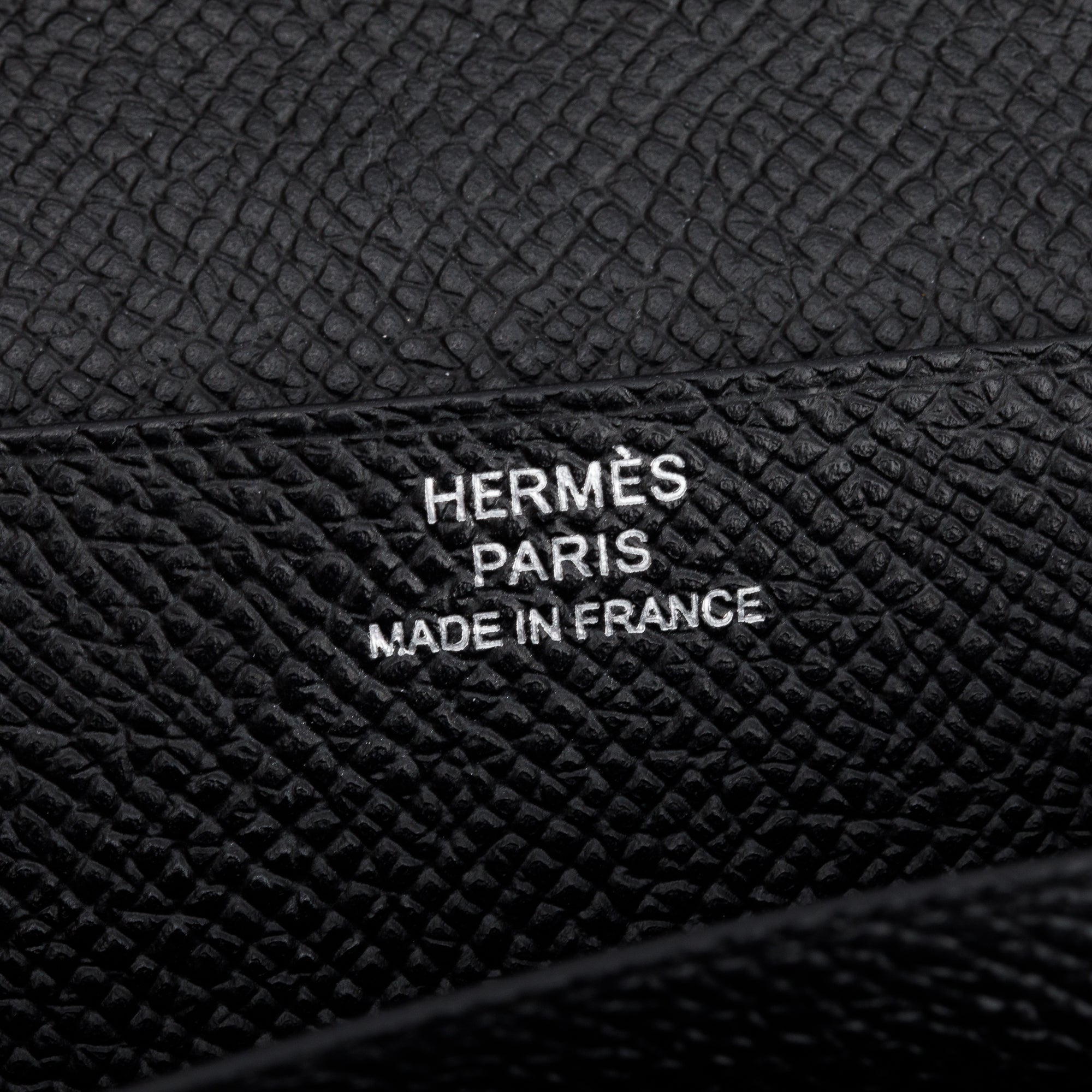 Hermes Black Epsom Leather Bearn Gusset Wallet