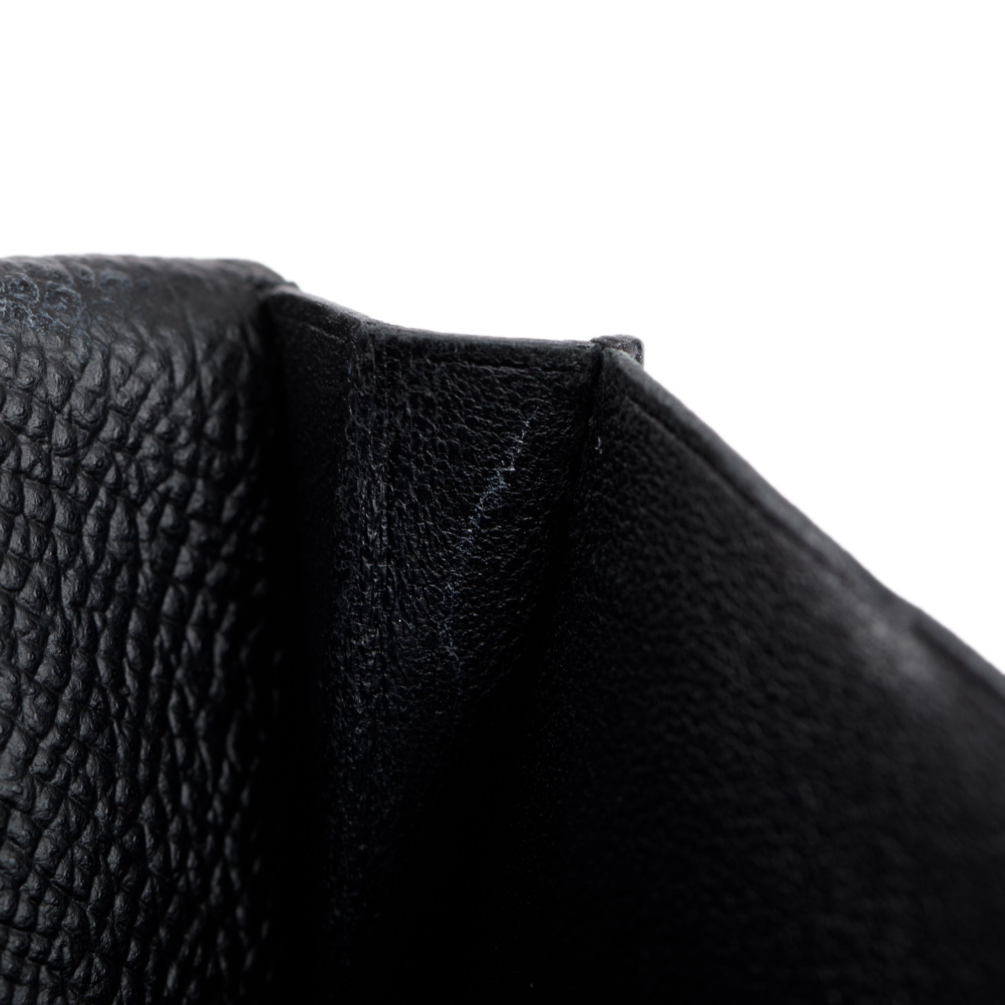 Hermes Black Epsom Leather Bearn Gusset Wallet