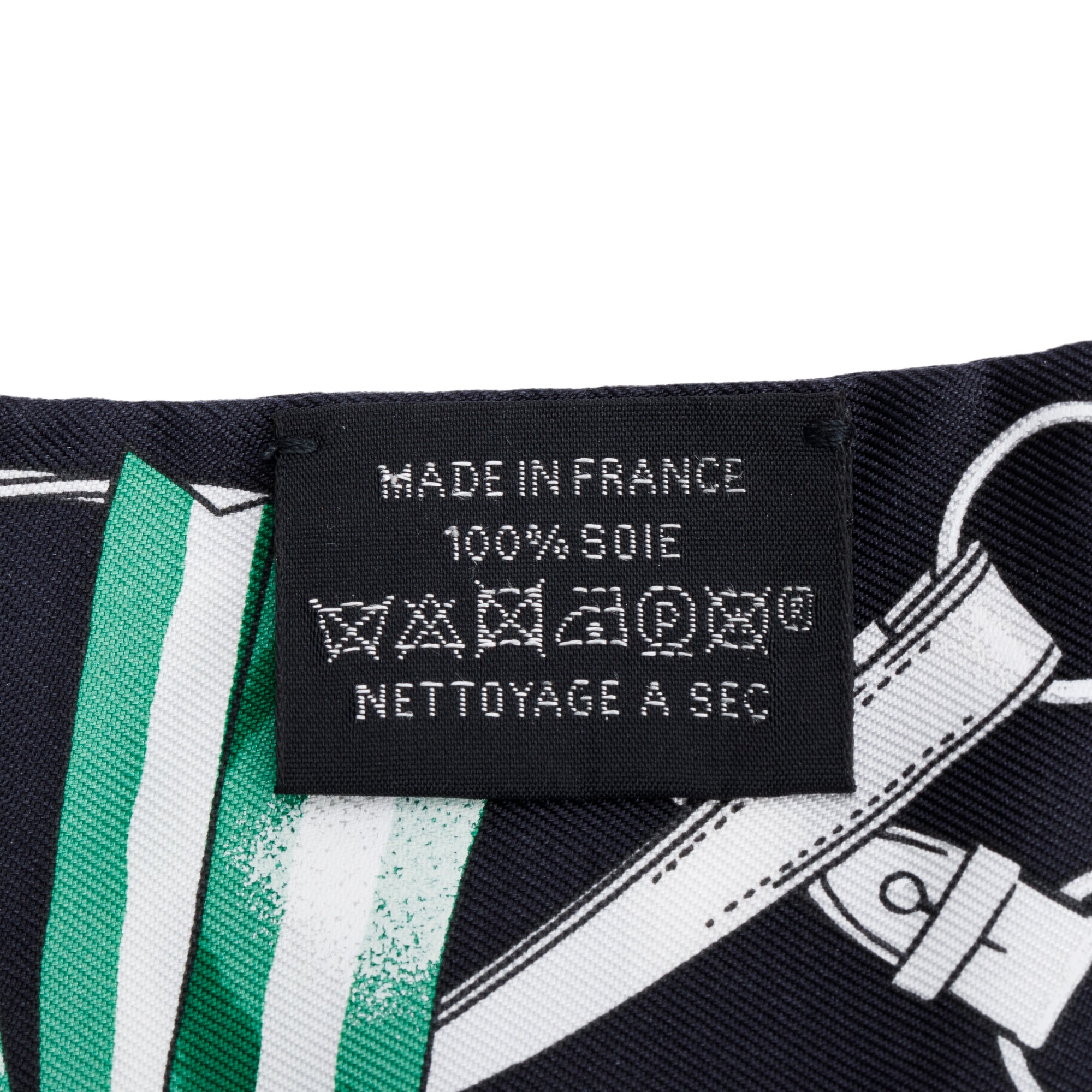 Hermes Black Multicolor 'Jumping' Silk Twilly w/ Box