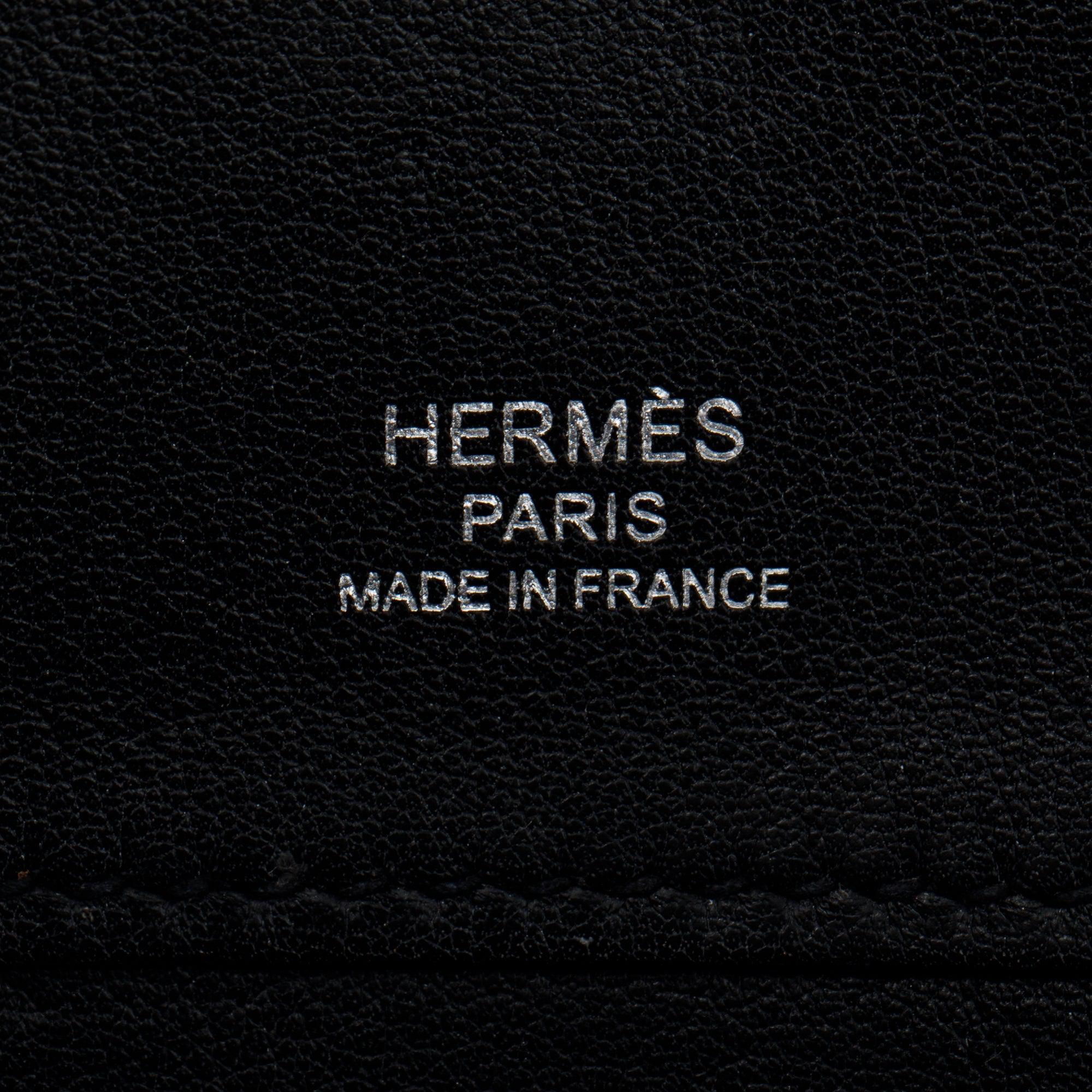 Hermes Black Swift Leather Kelly Cut Clutch w/ Box