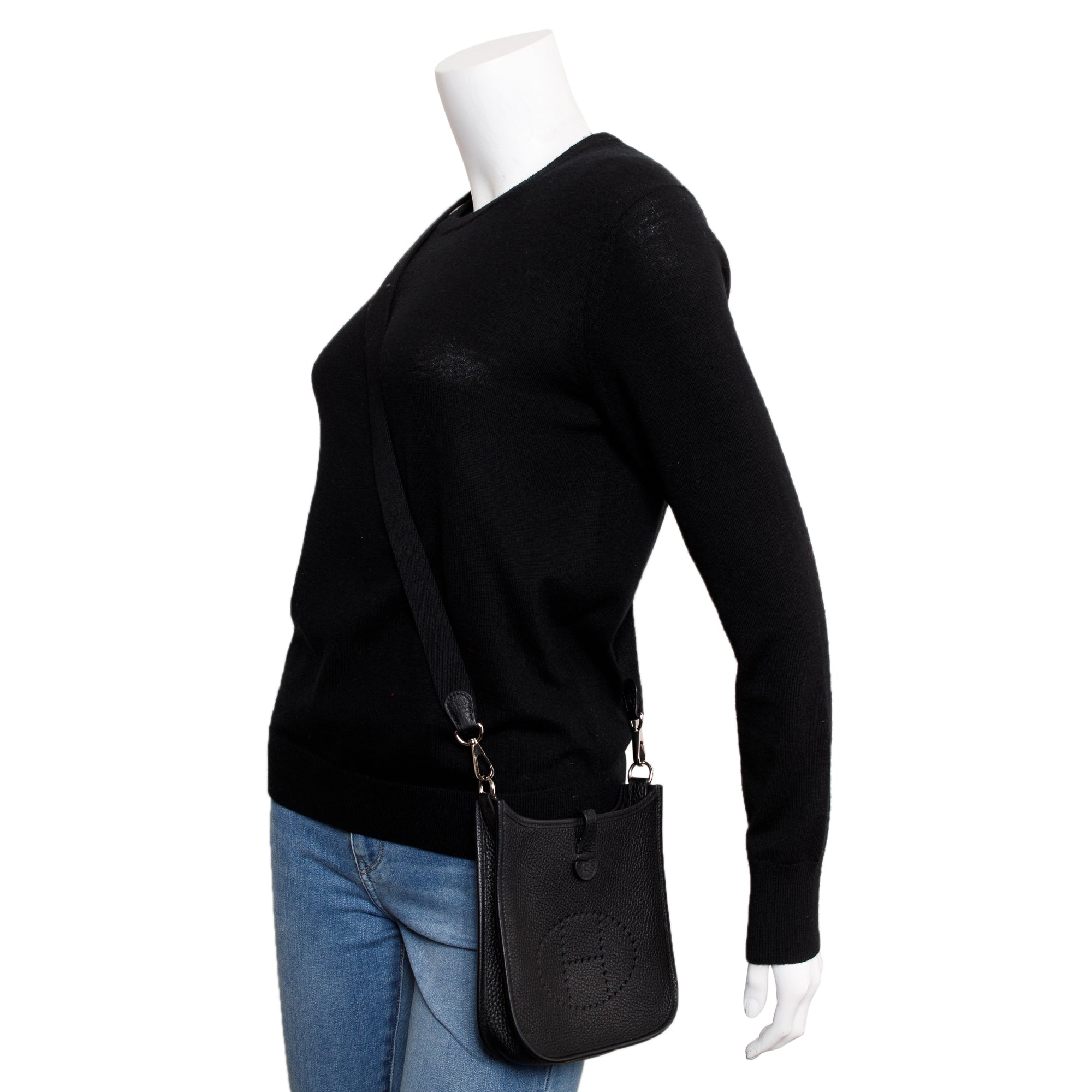 Hermes Black Taurilon Clemence Amazone Evelyne TPM 16 w/ Box