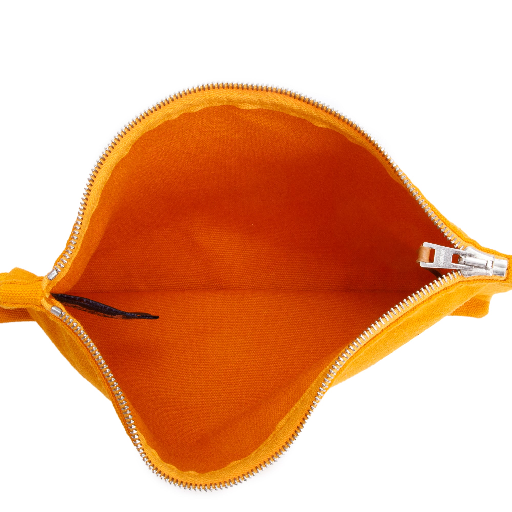 Hermes Blanc Saffron Toile H Striped Canvas Cannes PM w/ Pouch