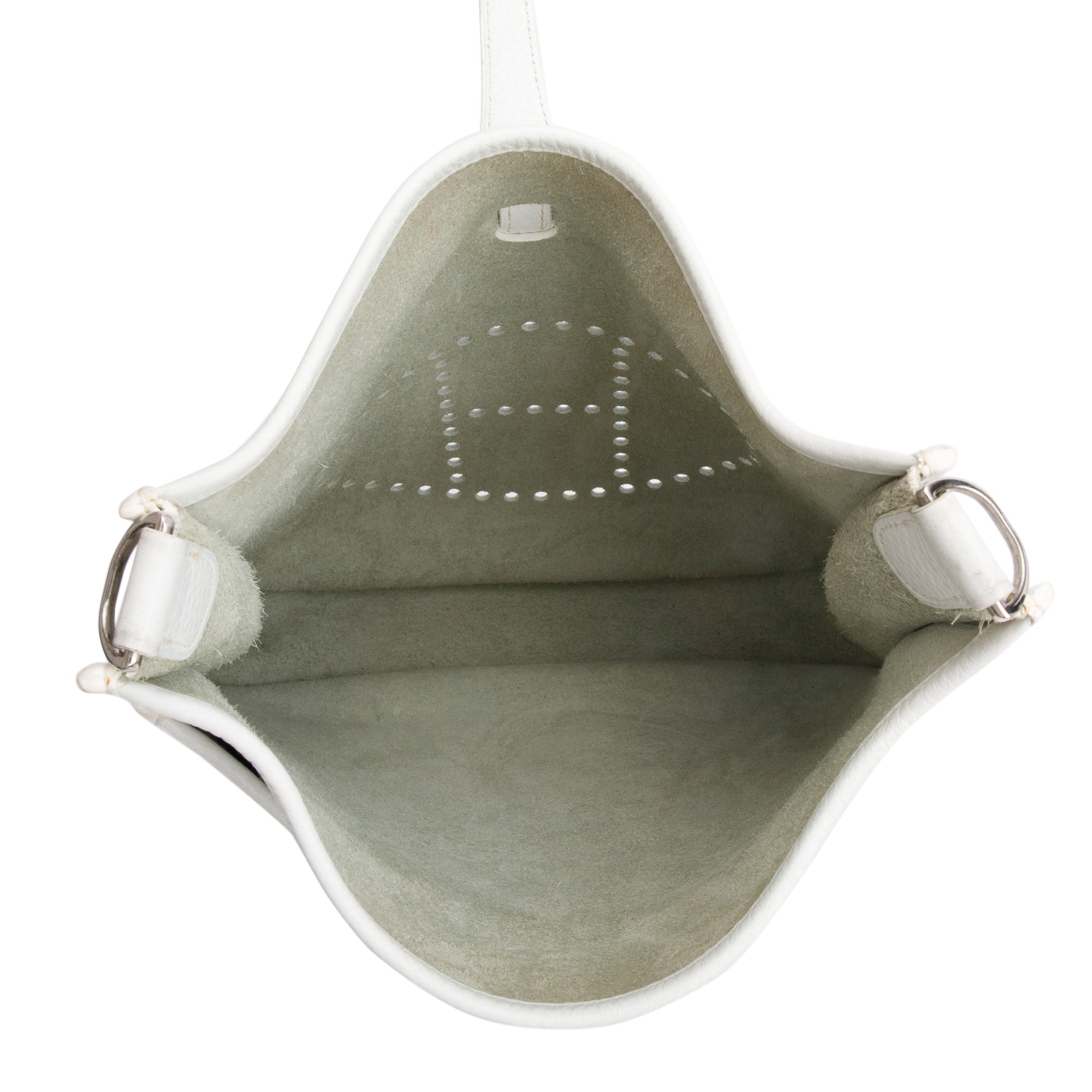 Hermes Blanc Taurillon Clemence Evelyne III 29 Bag