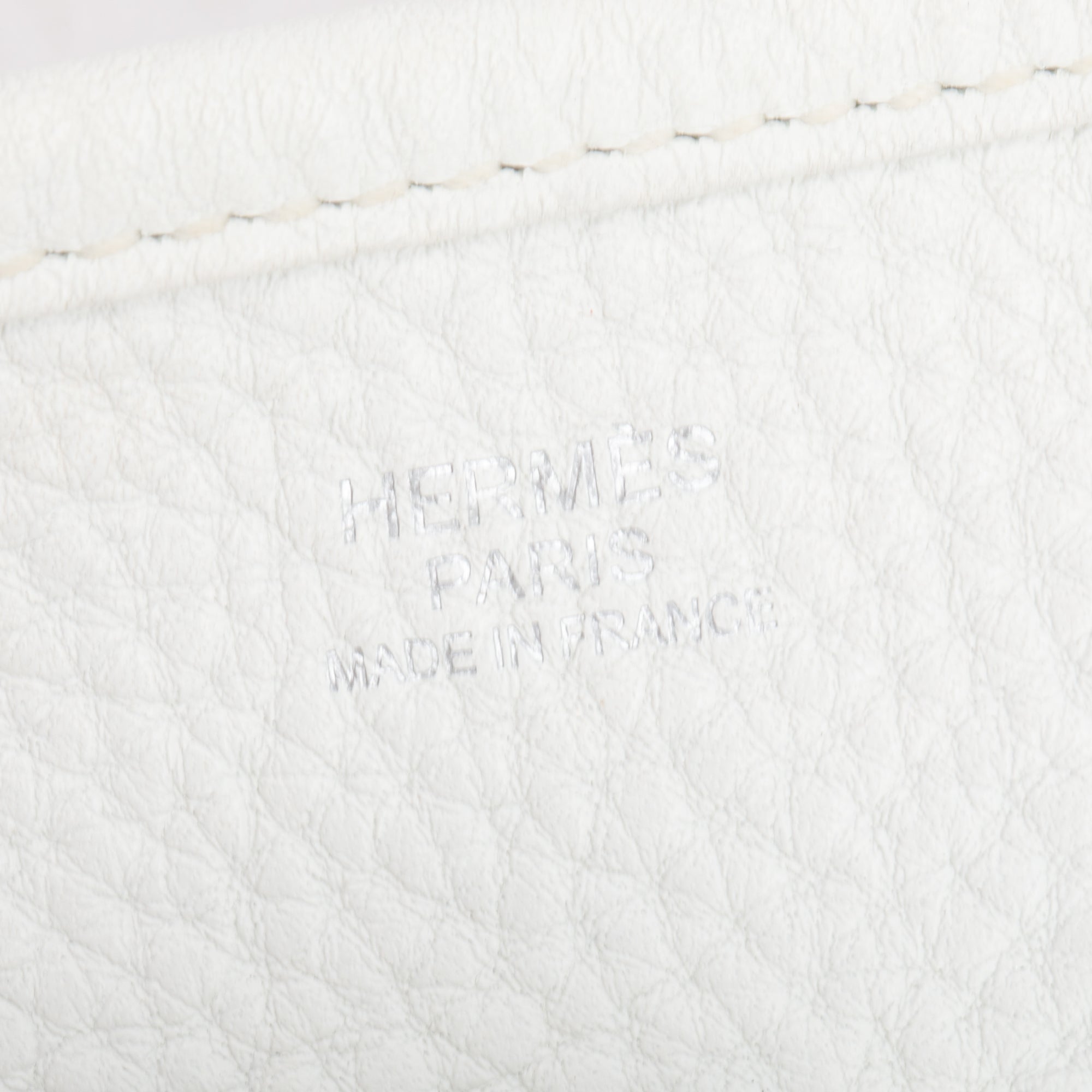 Hermes Blanc Taurillon Clemence Evelyne III 29 Bag