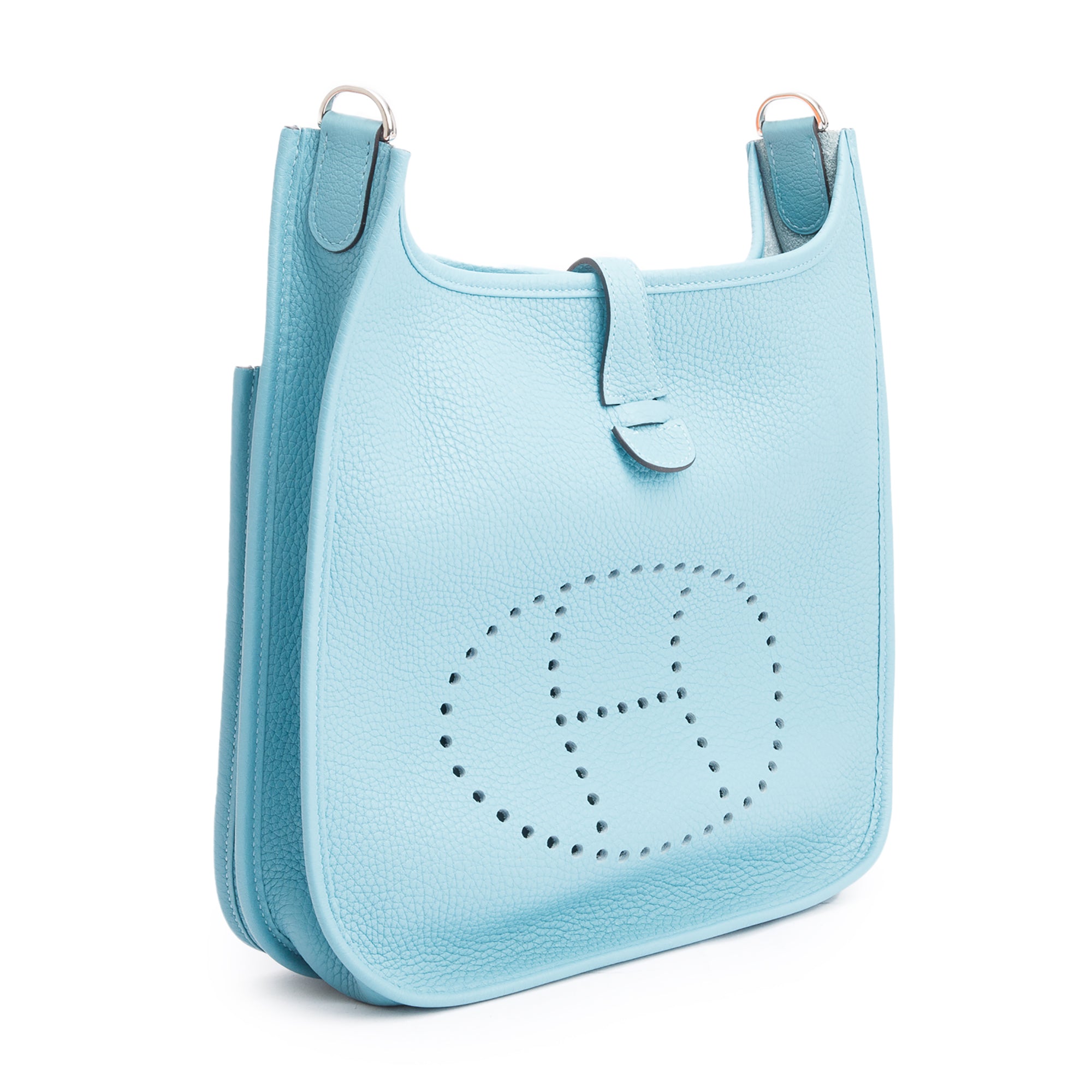 Hermes Bleu Atoil Taurillon Clemence Evelyne III 29 Bag w/ Box & Receipt