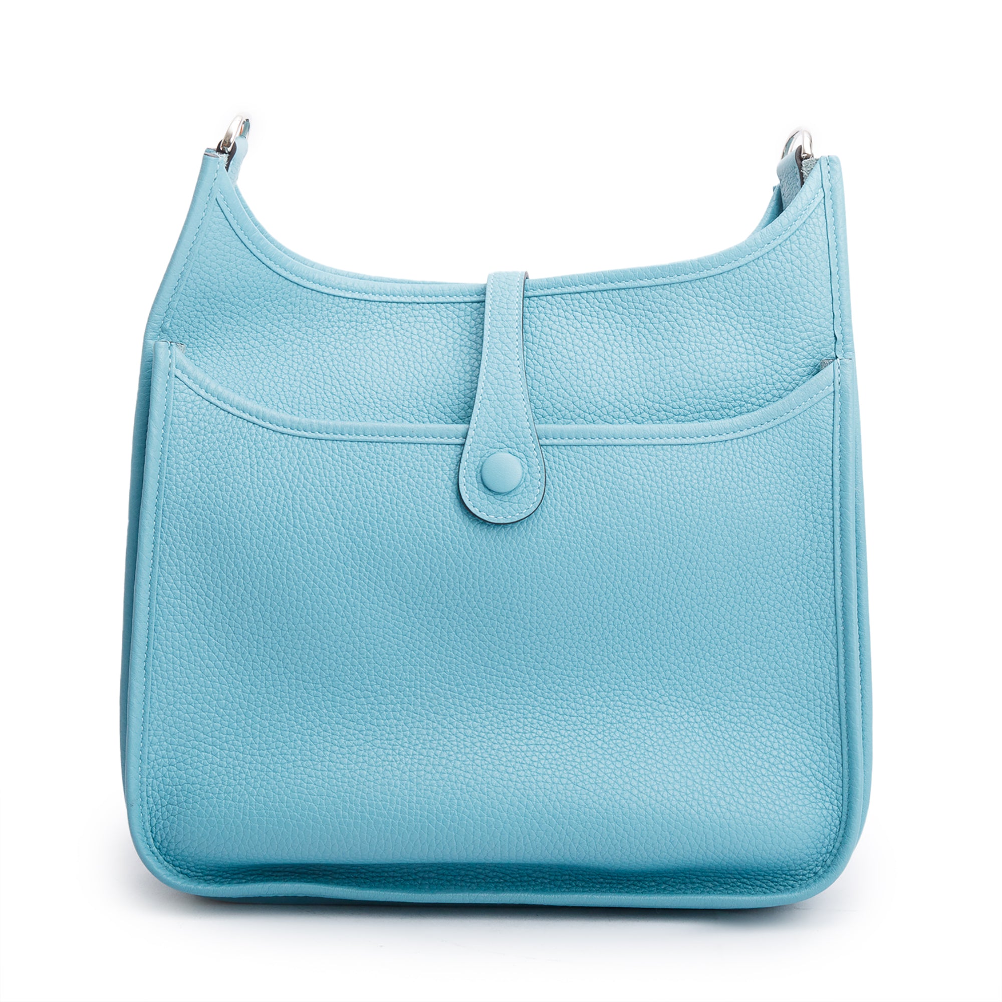 Hermes Bleu Atoil Taurillon Clemence Evelyne III 29 Bag w/ Box & Receipt