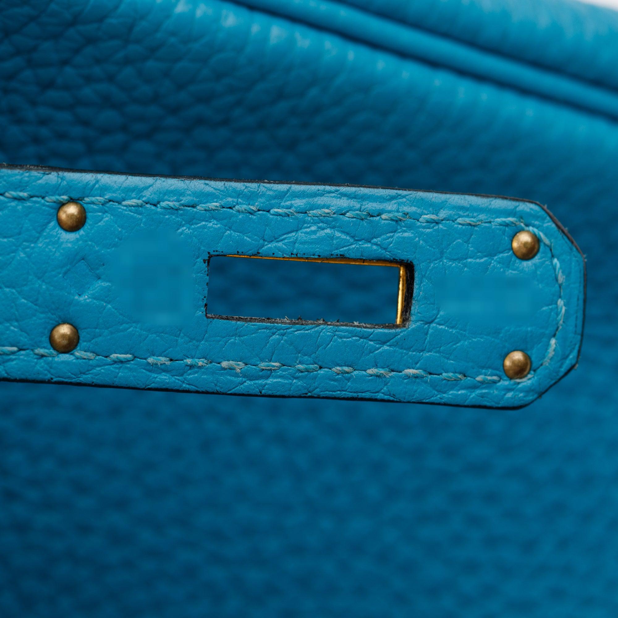 Hermes Bleu Izmir Clemence Kelly II Retourne 32 w/ Strap