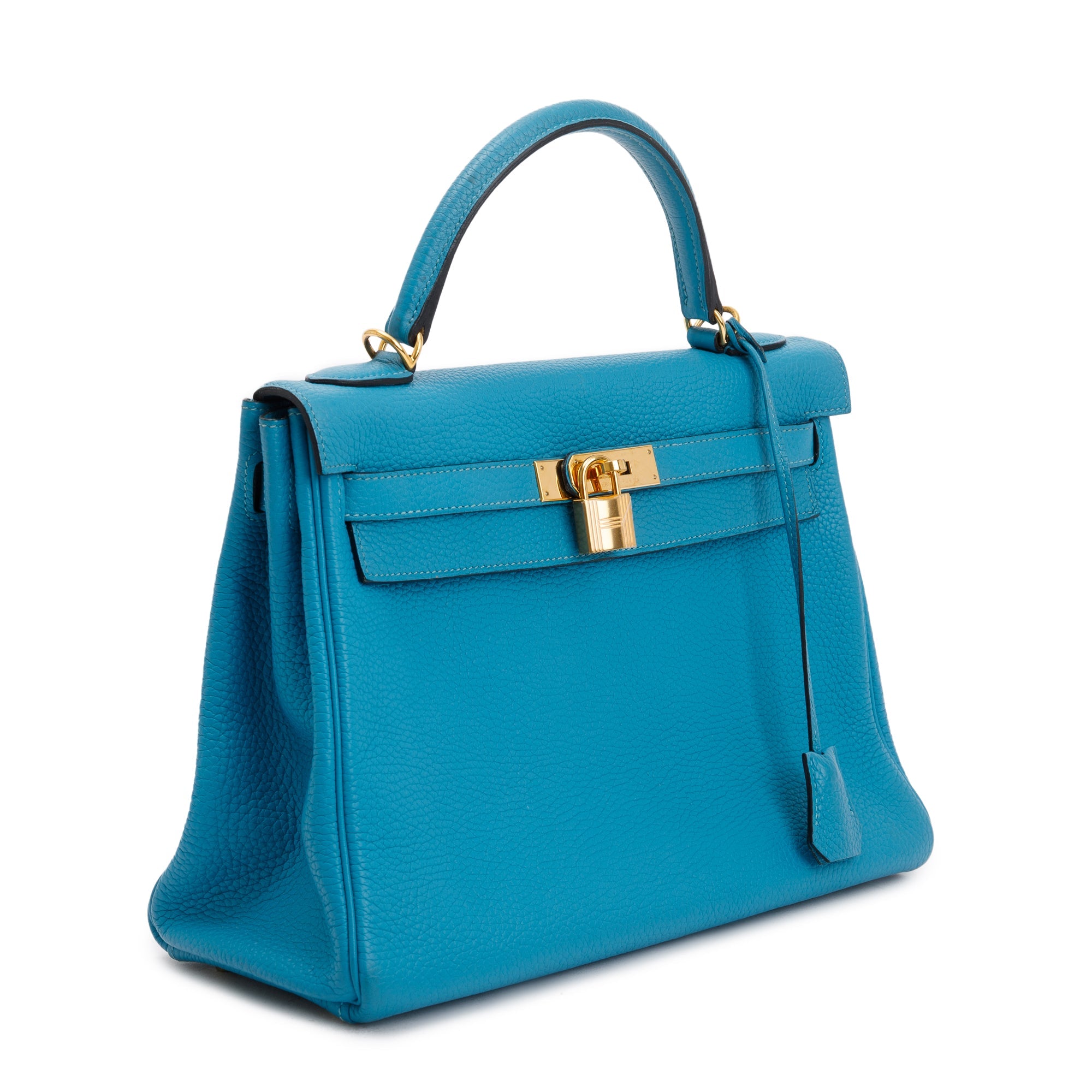 Hermes Bleu Izmir Clemence Kelly II Retourne 32 w/ Strap