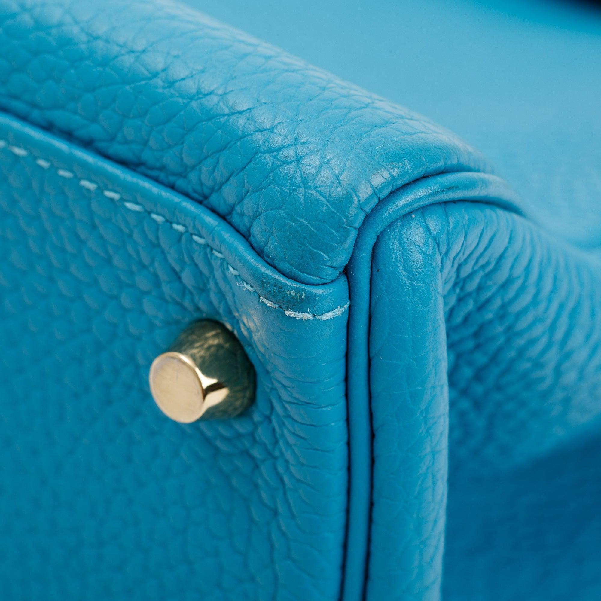 Hermes Bleu Izmir Clemence Kelly II Retourne 32 w/ Strap