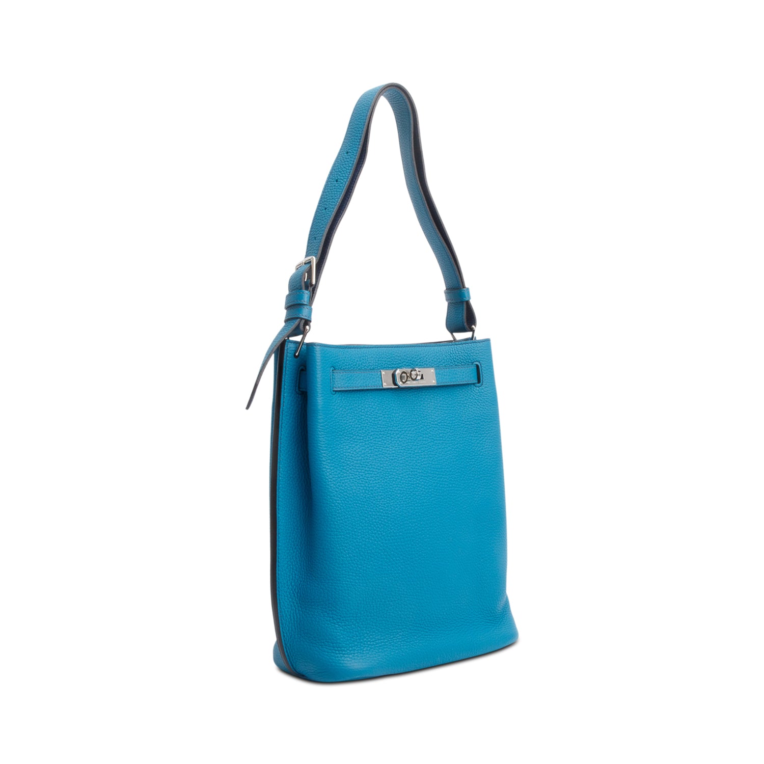 Hermes Bleu Izmir Togo Leather So Kelly 22 Bag