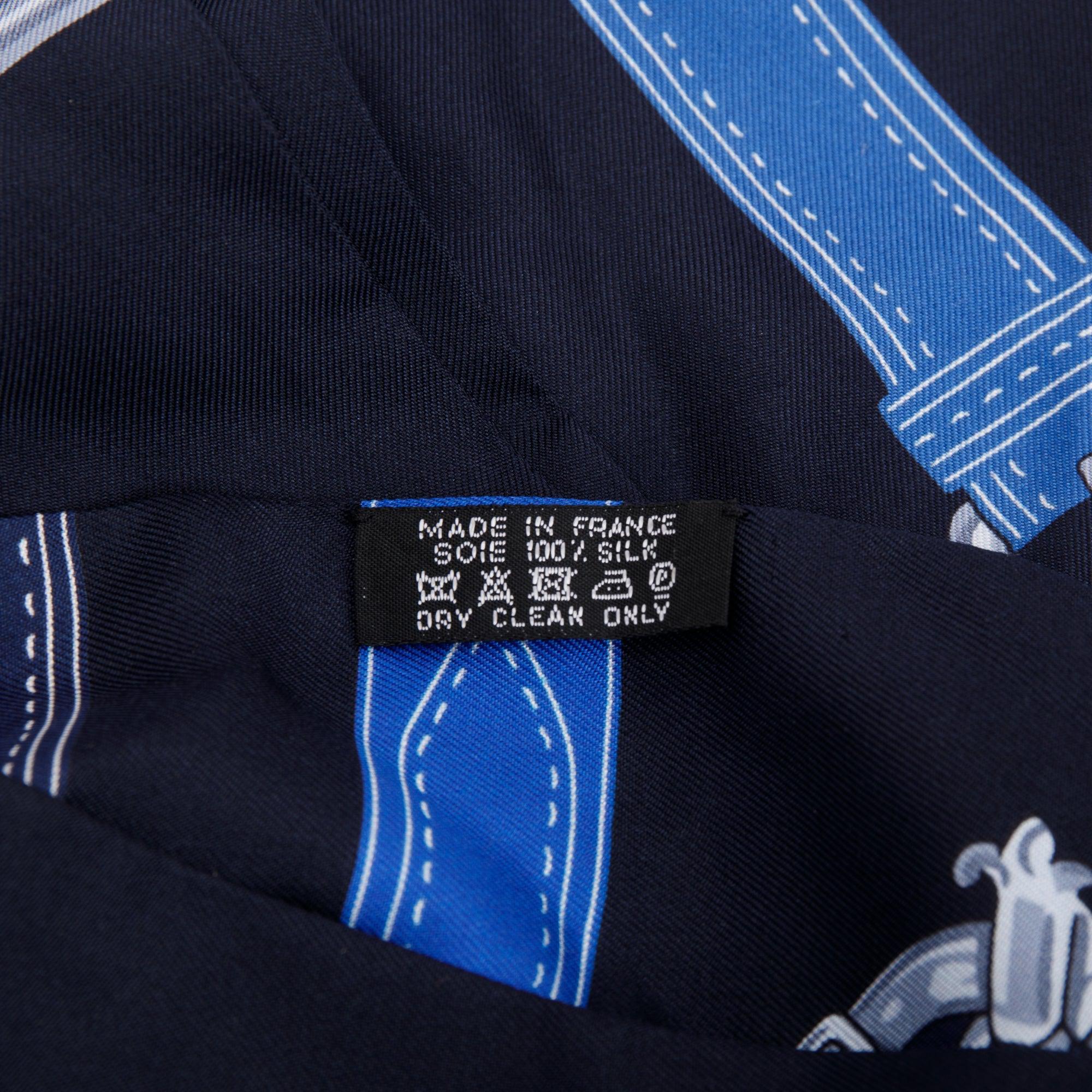 Hermes Blue Silk Maxi Twilly w/ Box