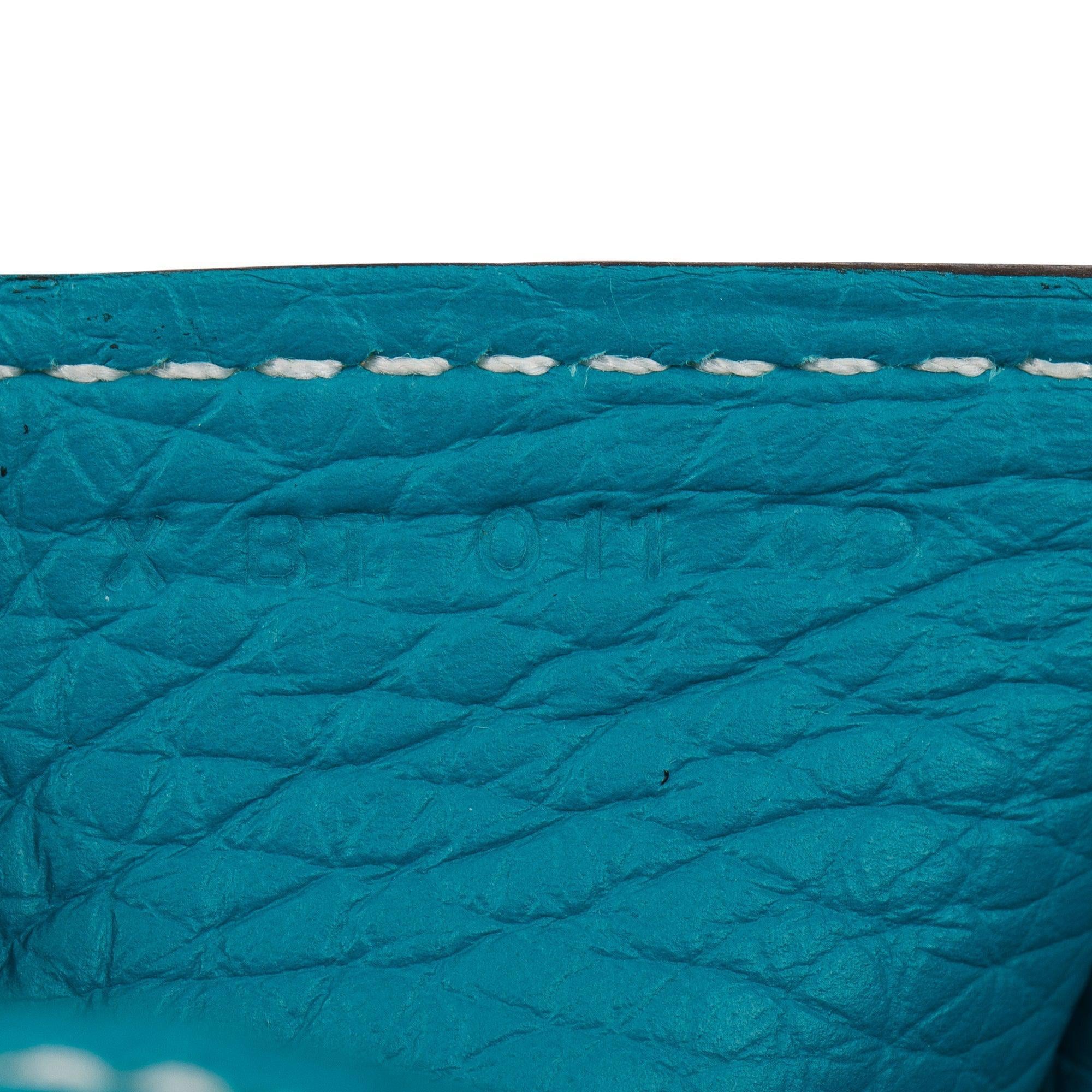 Hermes Blue Taurillon Clemence Halzan 31