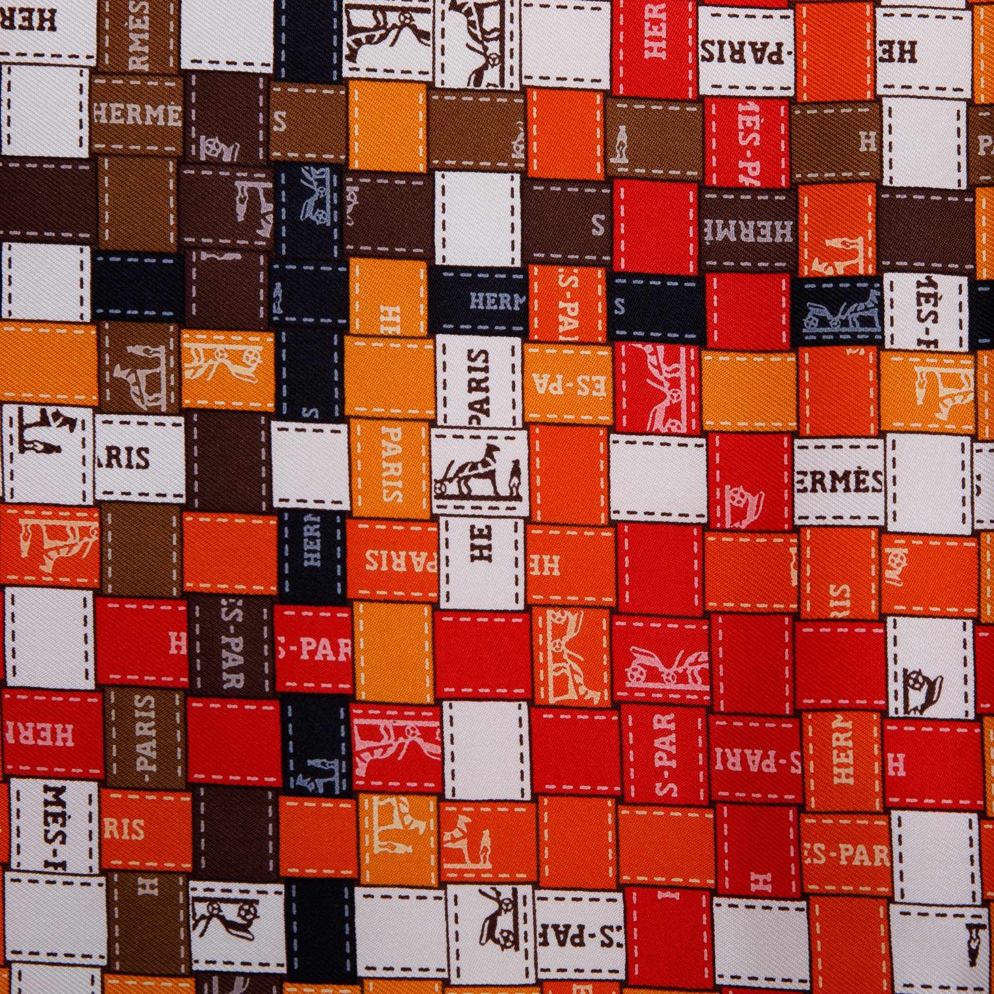 Hermes 'Bolduc Au Carre' Silk Scarf 90 w/ Box
