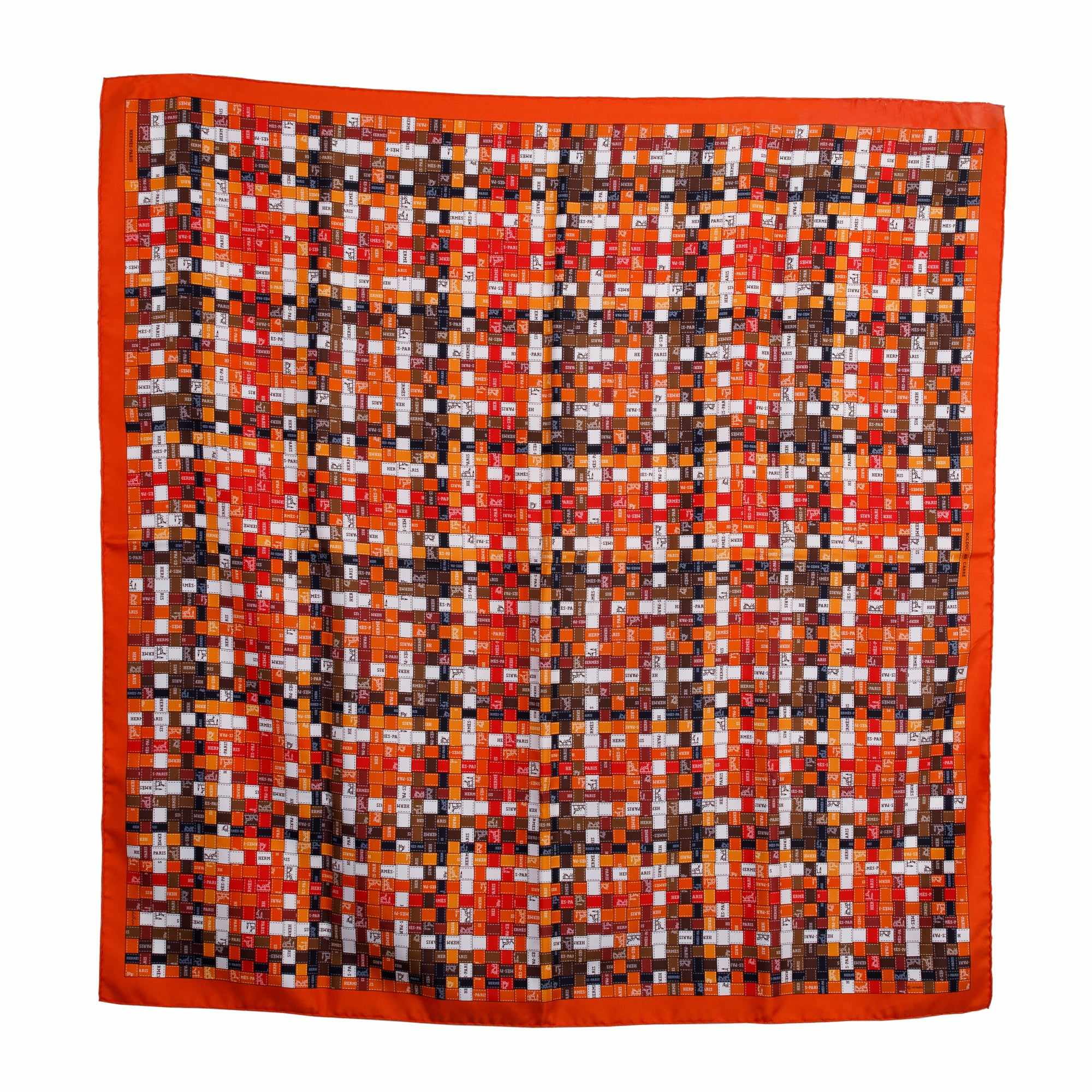 Hermes 'Bolduc Au Carre' Silk Scarf 90 w/ Box