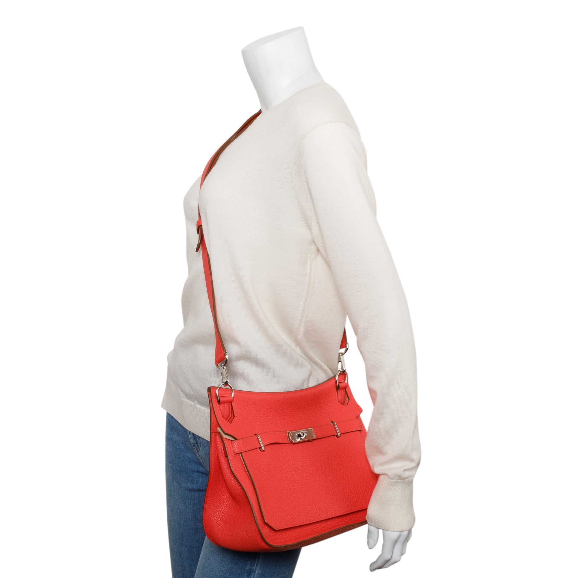 Hermes Bougainvillea Taurillon Clemence Leather Jypsiere 28