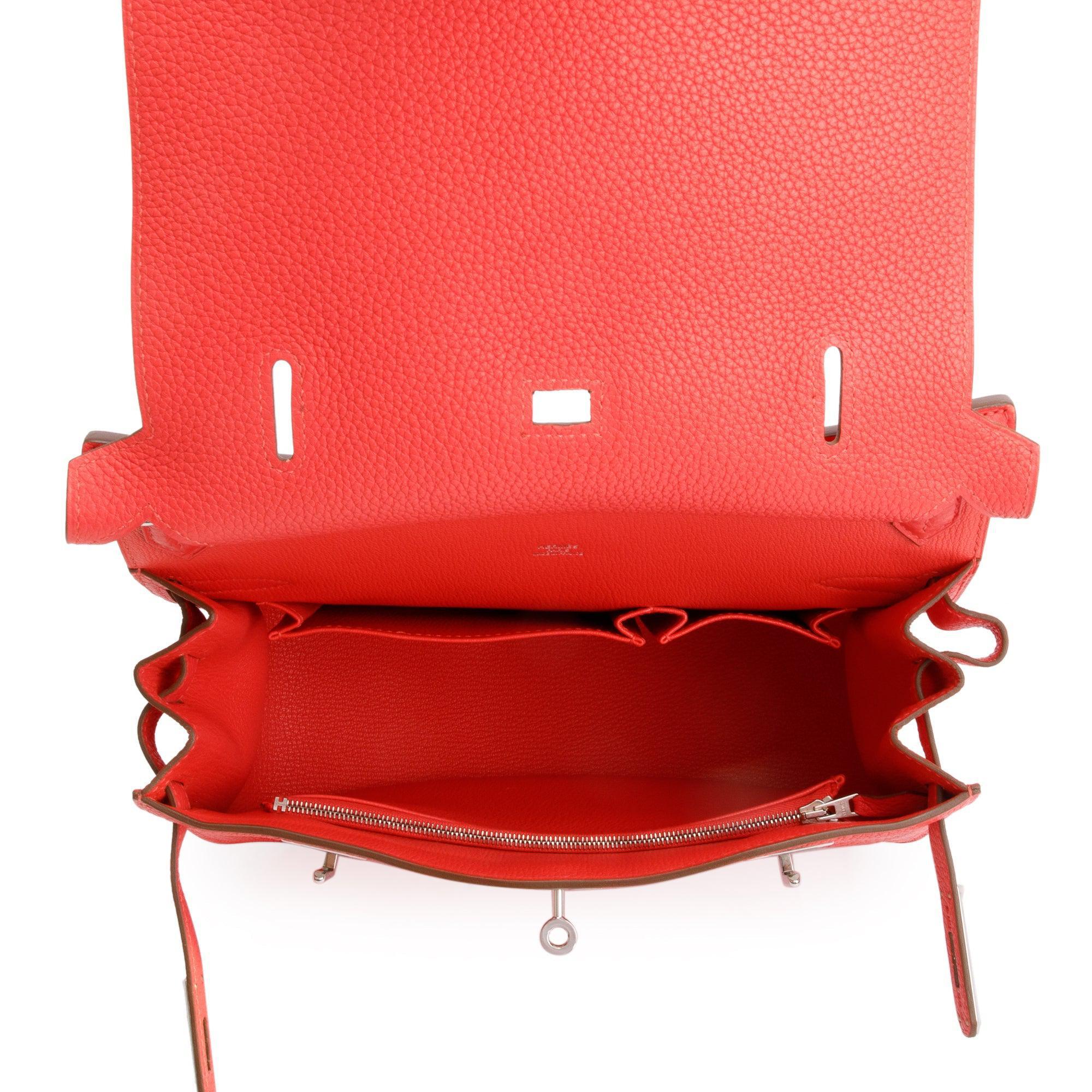 Hermes Bougainvillea Taurillon Clemence Leather Jypsiere 28