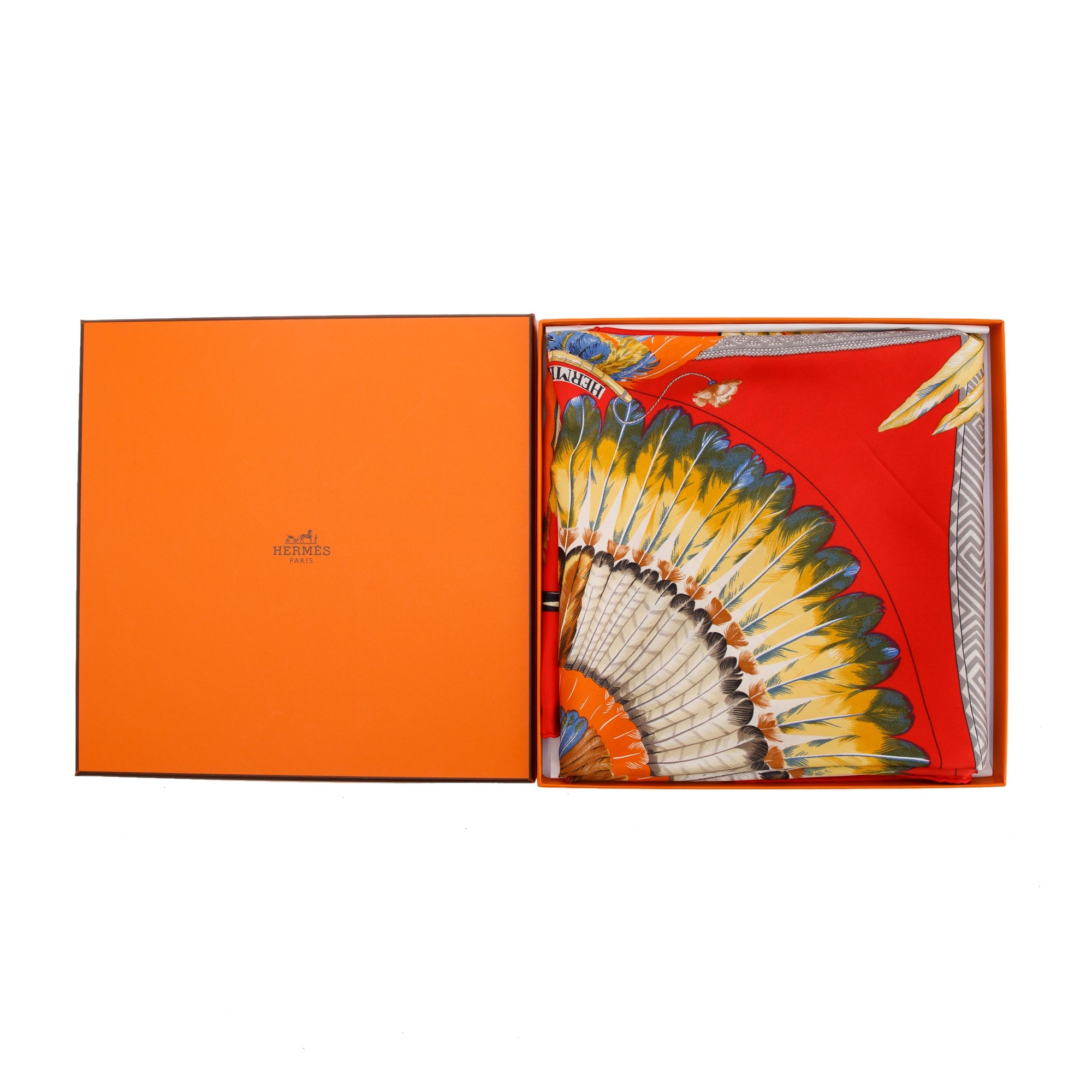 Hermes 'Brazil' Silk Scarf 90 w/ Box