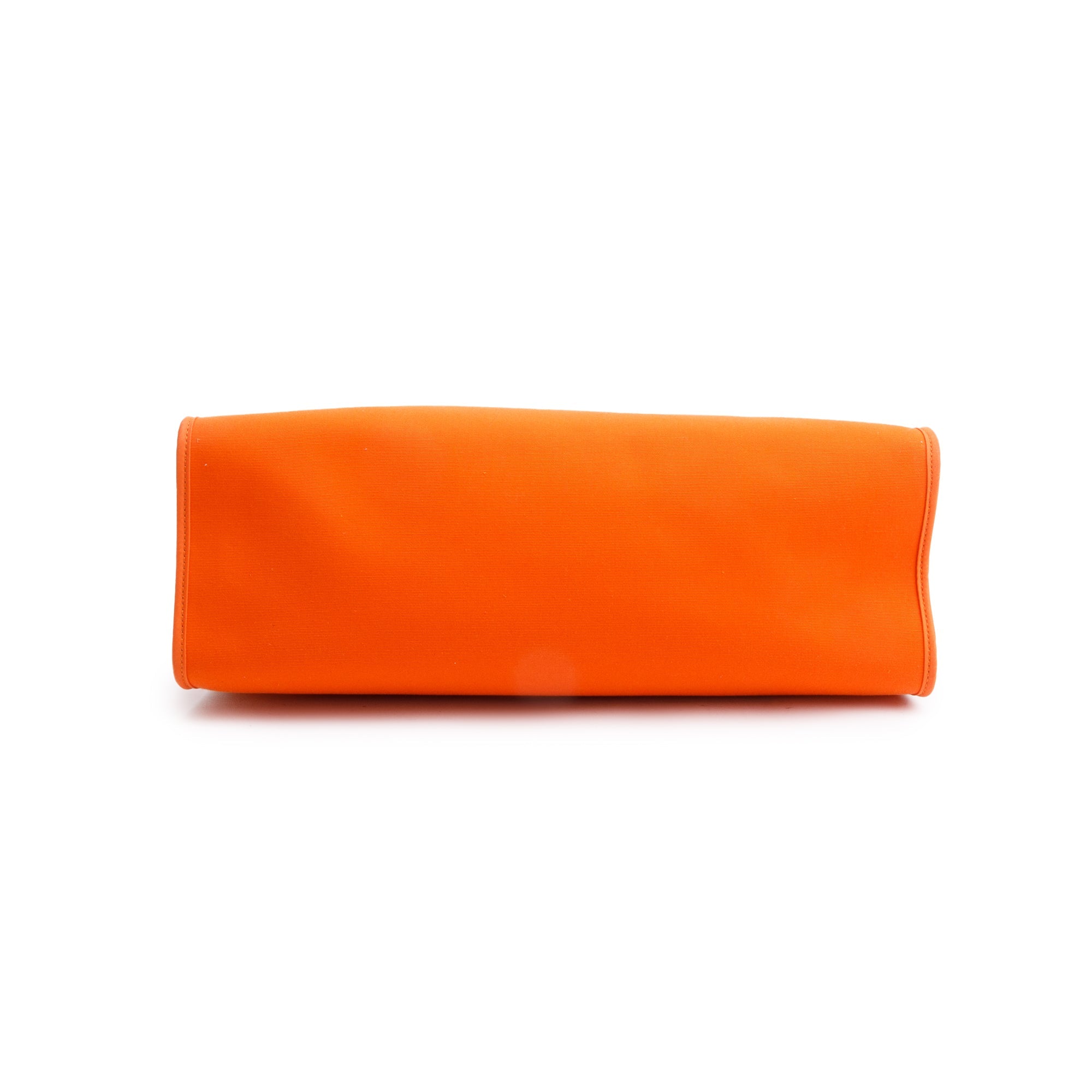 Hermes Capucine Fauve Toile Militaire Vache Hunter Herbag Zip 39 w/ Pouch