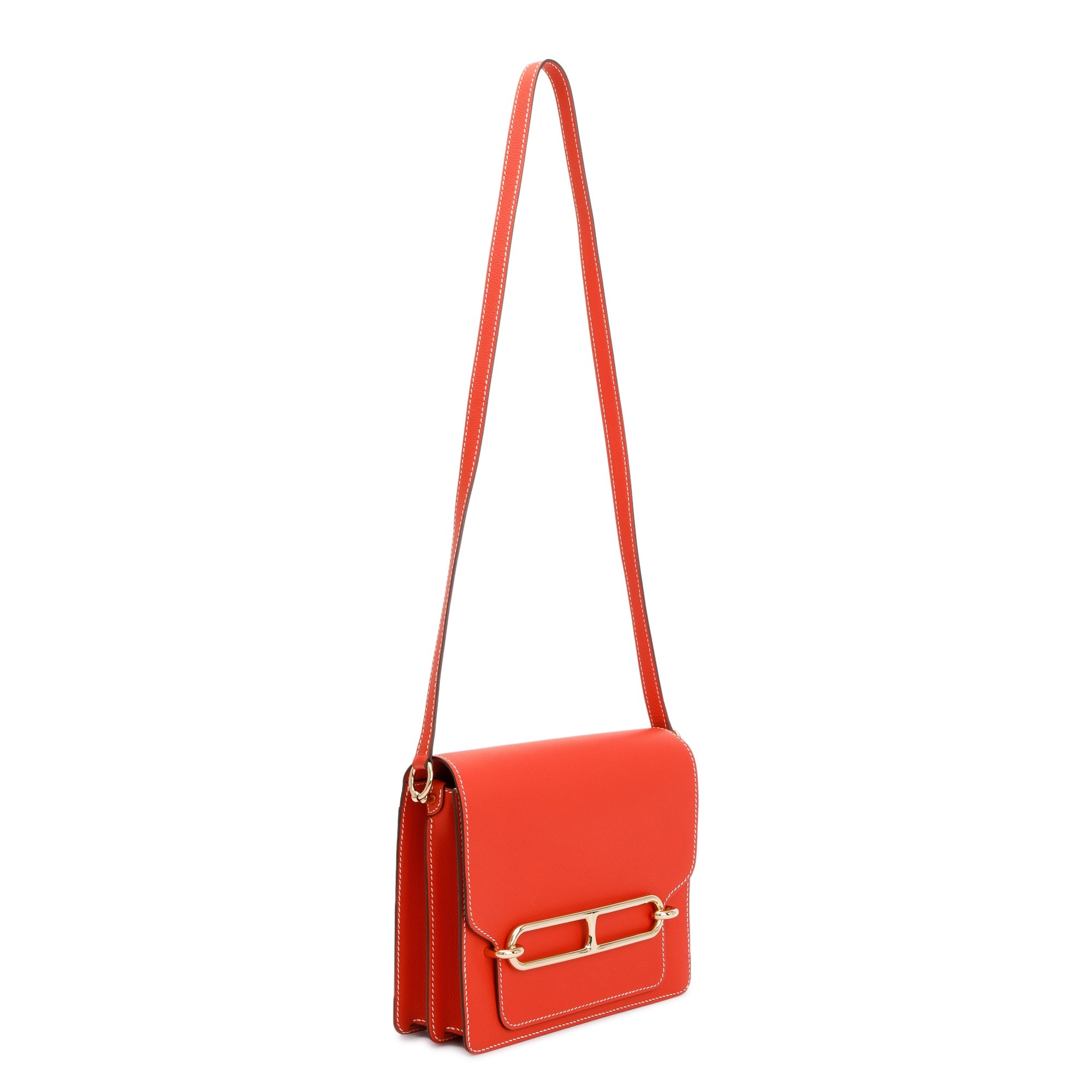 Hermes Capucine Veau Evercolor Sac Roulis 23 w/ Box & Receipt