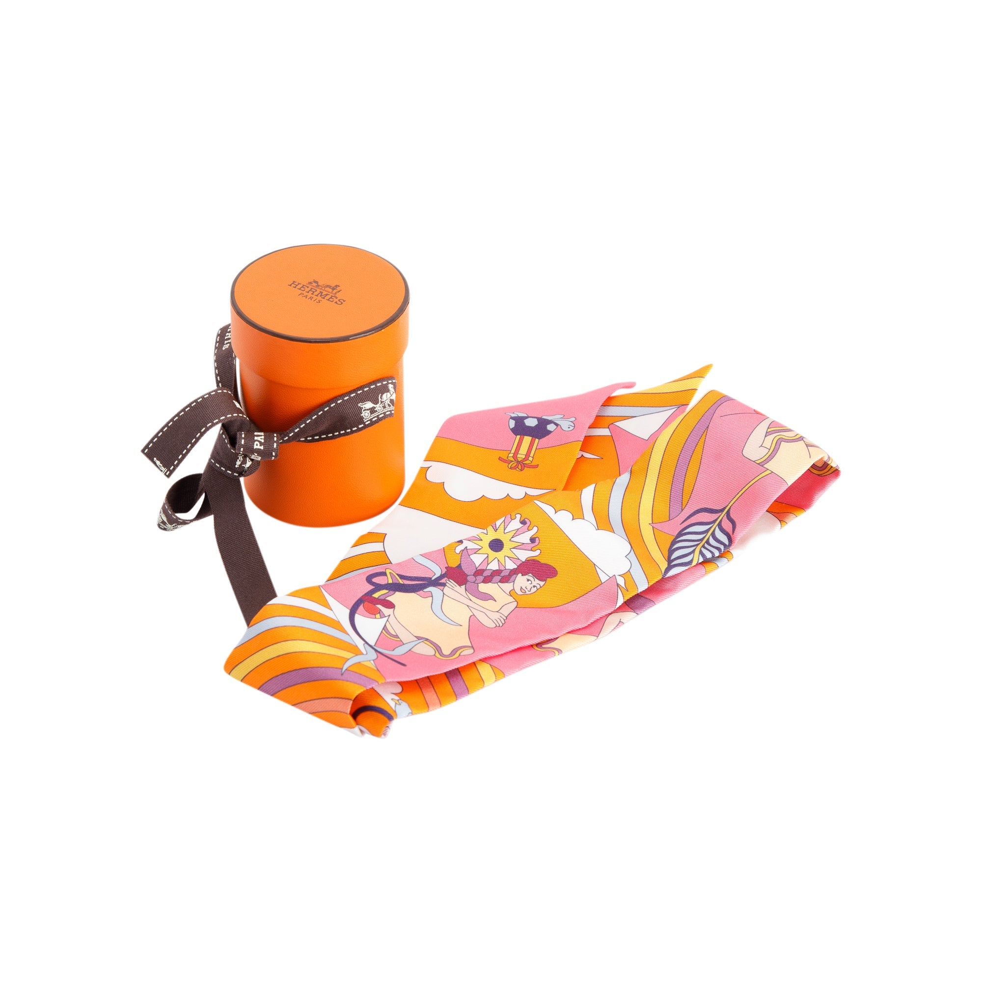 Hermes Carres Volants Silk Twilly w/ Box